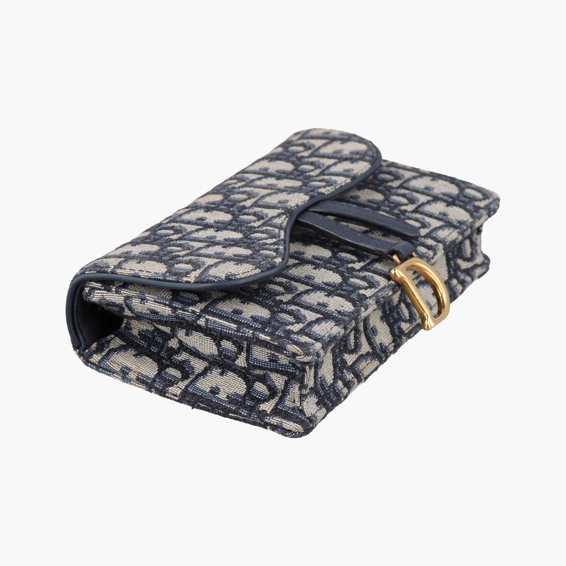 Vintage Christian Dior Saddle Navy jacquard×Leather  bum bag/waist bag | stylenewstar