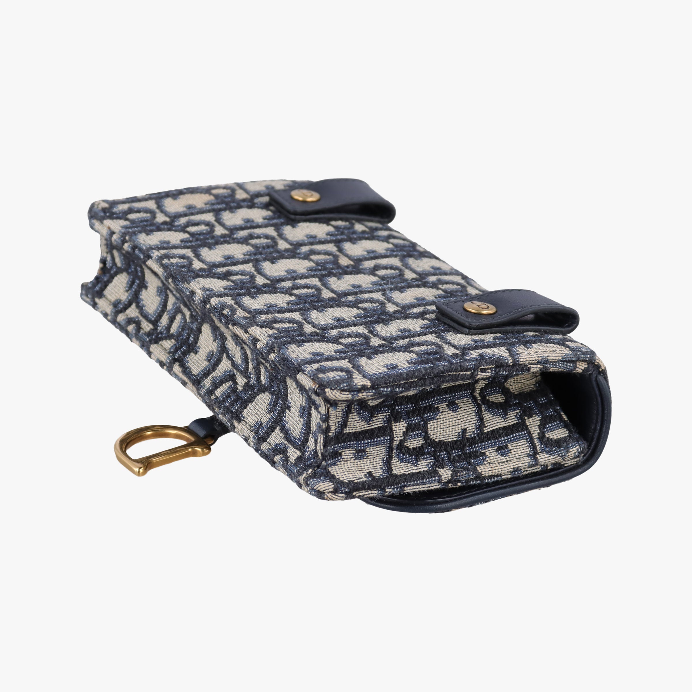 Vintage Christian Dior Saddle Navy jacquard×Leather  bum bag/waist bag | stylenewstar