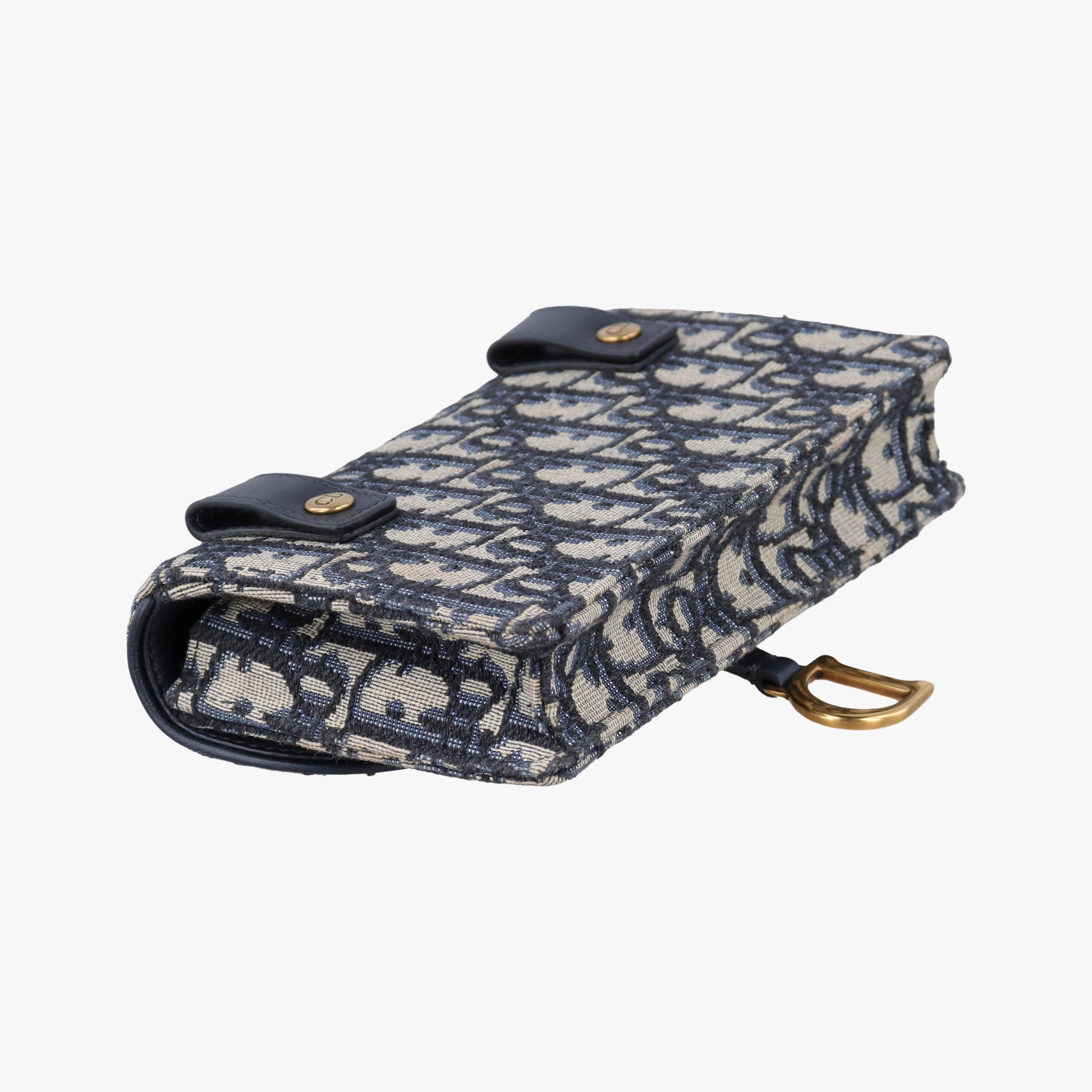 Vintage Christian Dior Saddle Navy jacquard×Leather  bum bag/waist bag | stylenewstar