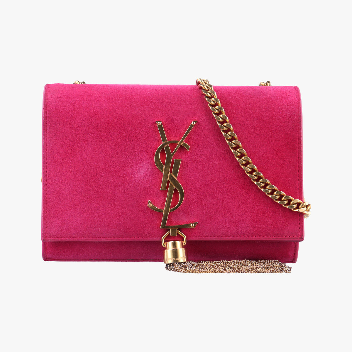 Pre-owned Yves Saint Laurent KATE Rose Suede 354120 shoulderbag | stylenewstar