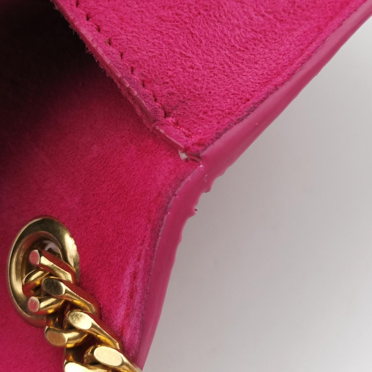 Pre-owned Yves Saint Laurent KATE Rose Suede 354120 shoulderbag | stylenewstar