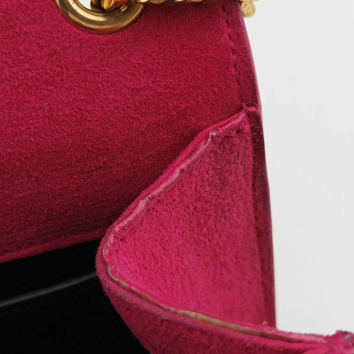 Pre-owned Yves Saint Laurent KATE Rose Suede 354120 shoulderbag | stylenewstar