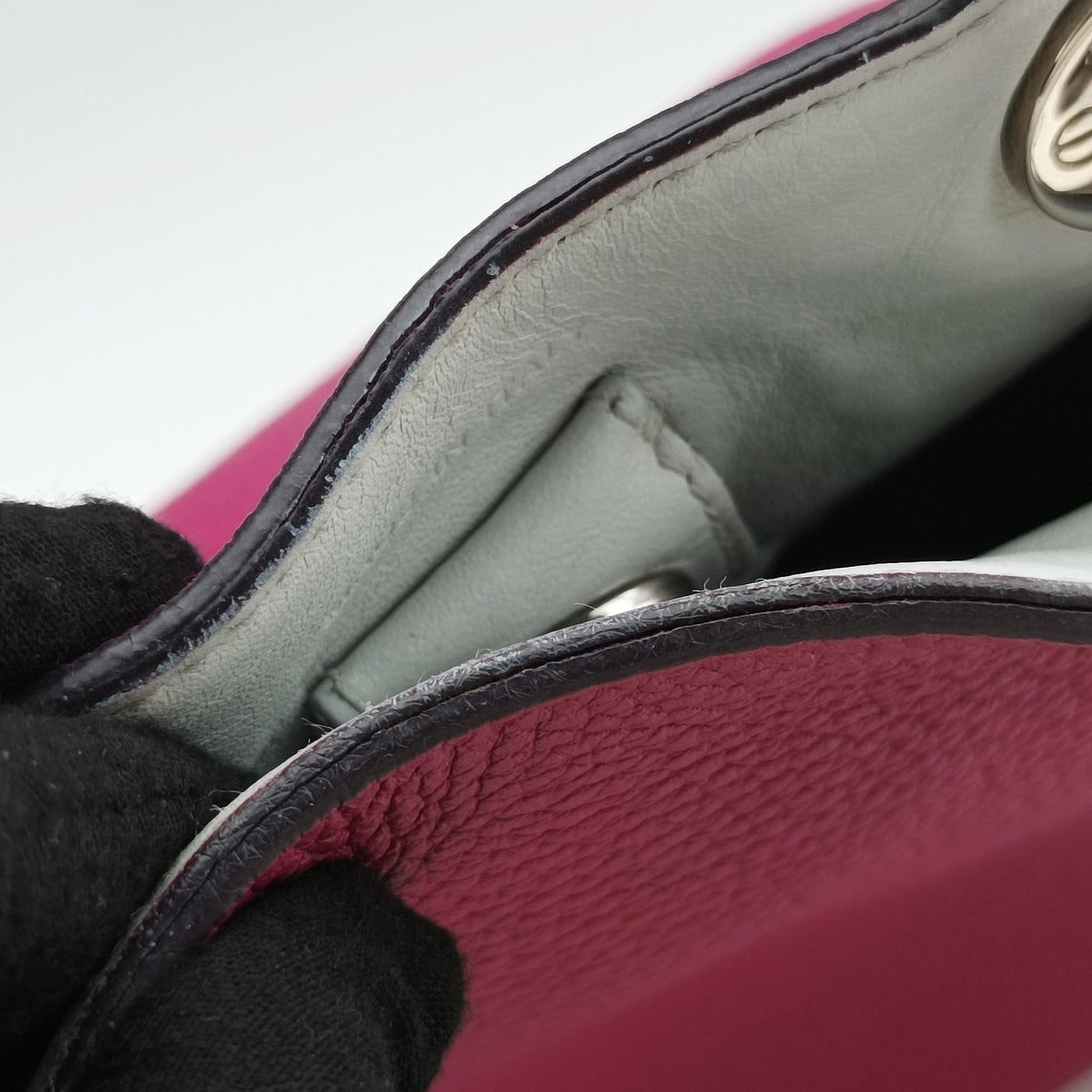 Pre-owned Christian Dior Diorissimo Rose Leather  handbag | stylenewstar