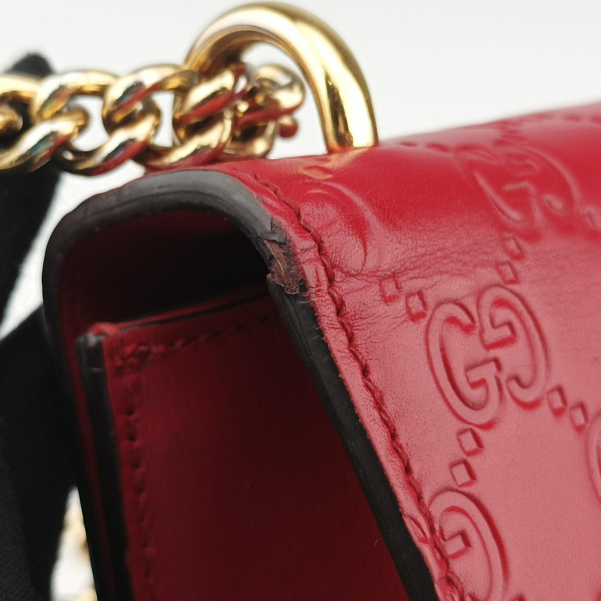 Pre-owned Gucci Padlock Red Leather 409487 shoulderbag | stylenewstar