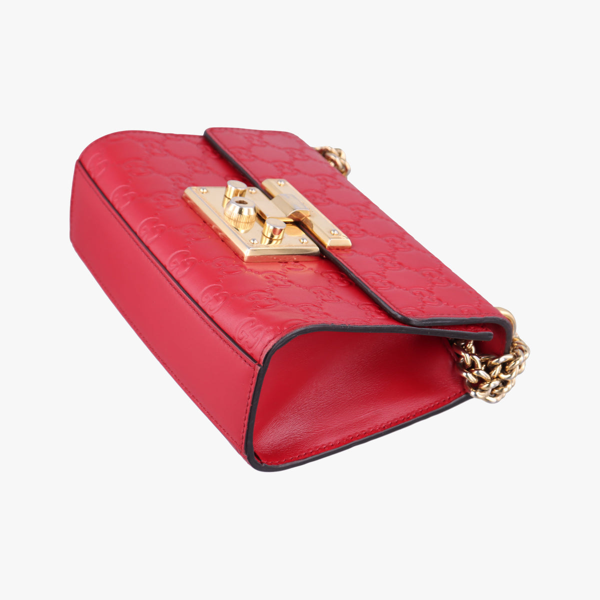 Pre-owned Gucci Padlock Red Leather 409487 shoulderbag | stylenewstar
