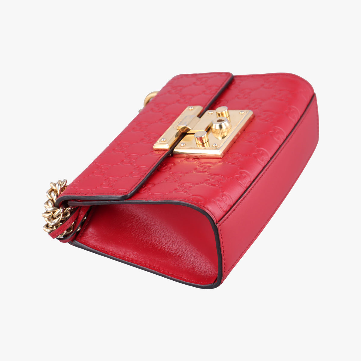 Pre-owned Gucci Padlock Red Leather 409487 shoulderbag | stylenewstar