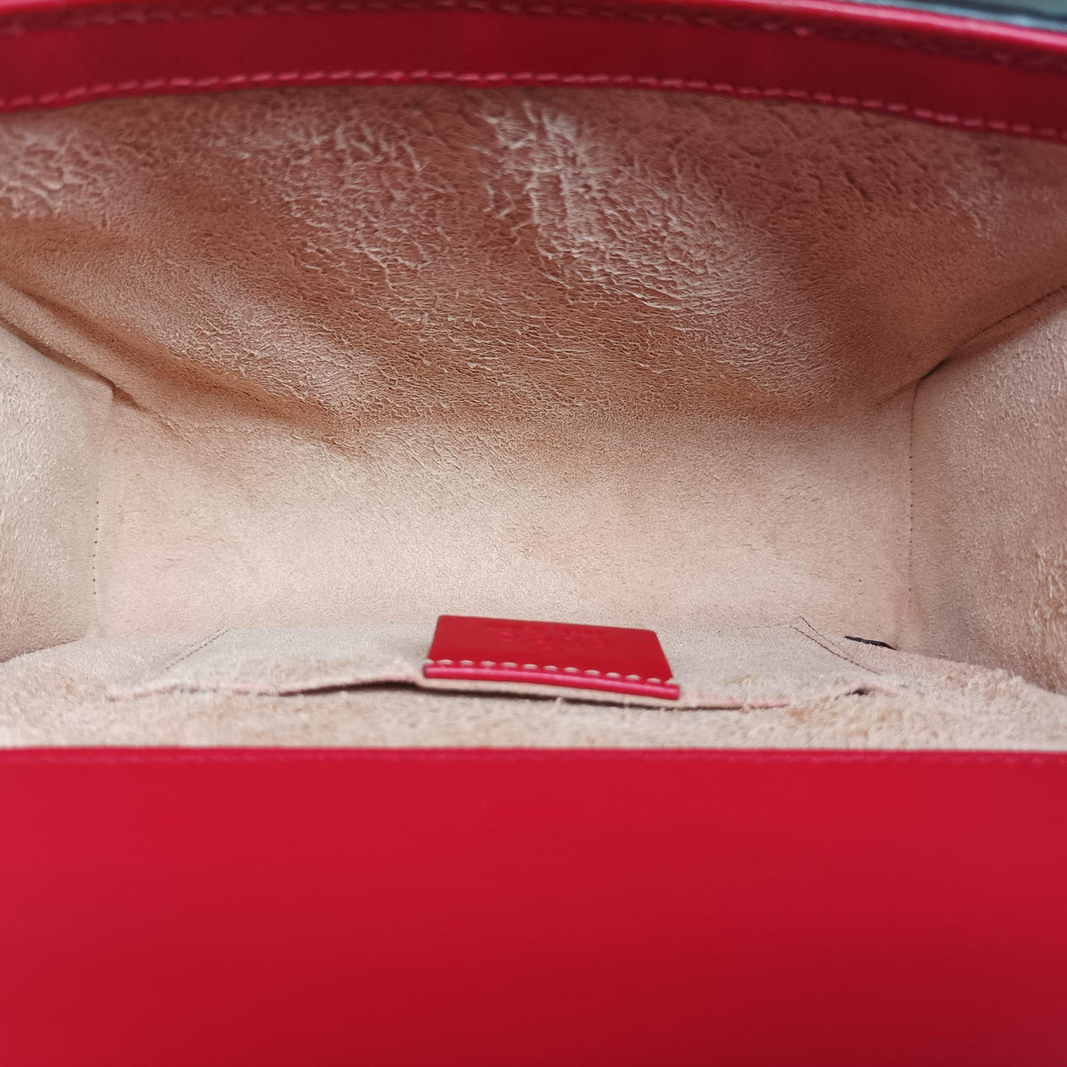 Pre-owned Gucci Padlock Red Leather 409487 shoulderbag | stylenewstar