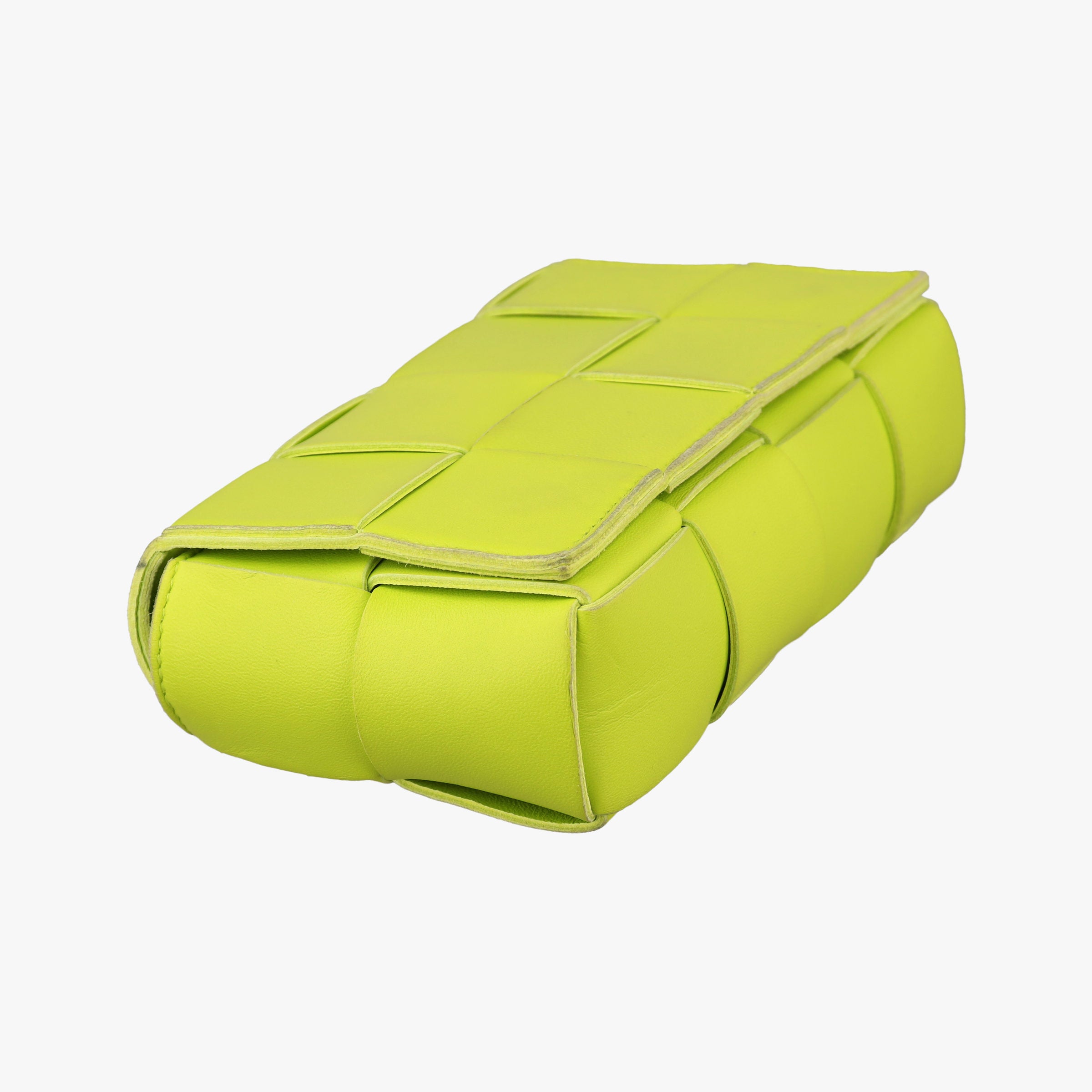 Pre-owned Bottega Veneta CASSETTE Green lambskin  shoulderbag | stylenewstar