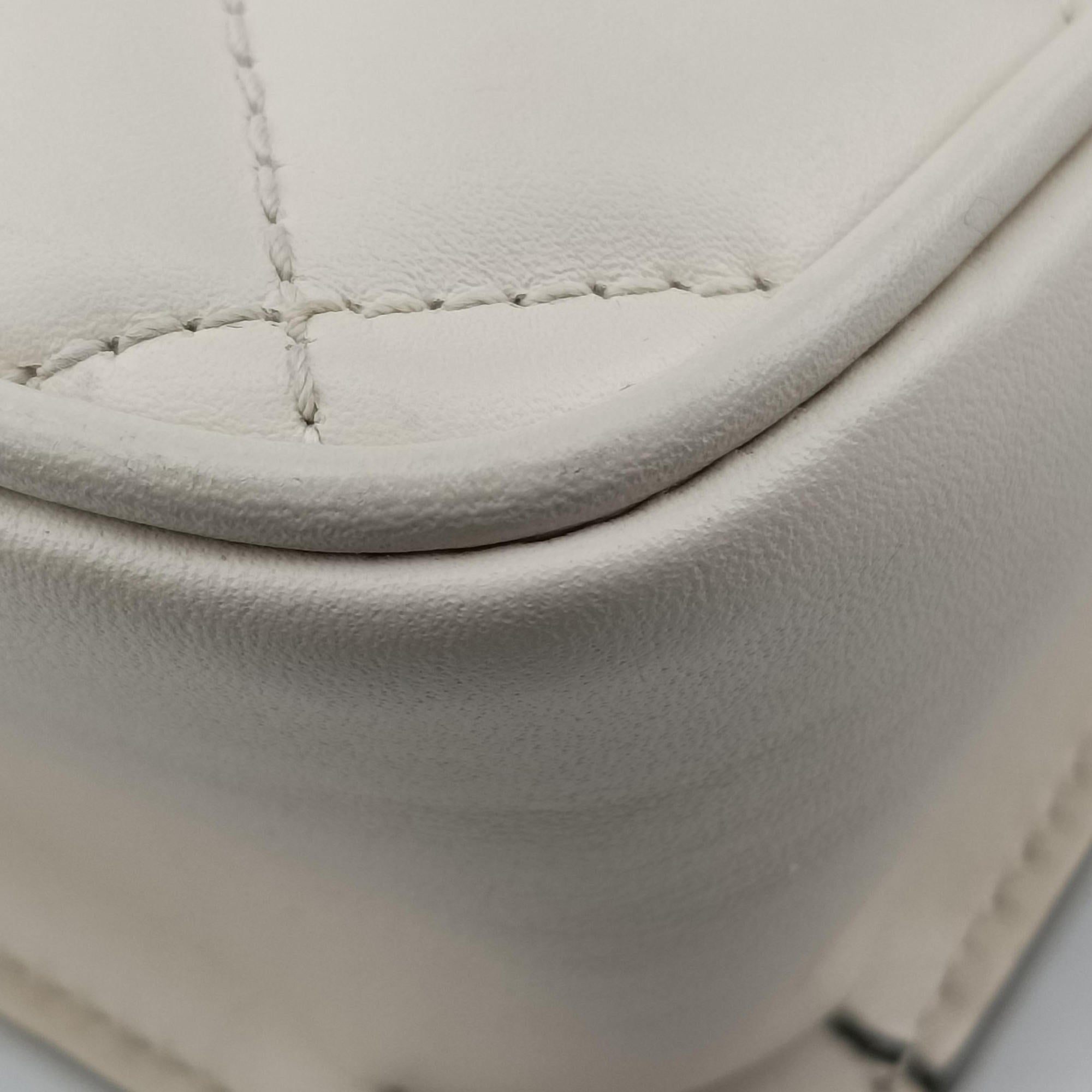 Pre-owned Gucci Mini Deco White Leather 741457 520981 shoulderbag | stylenewstar