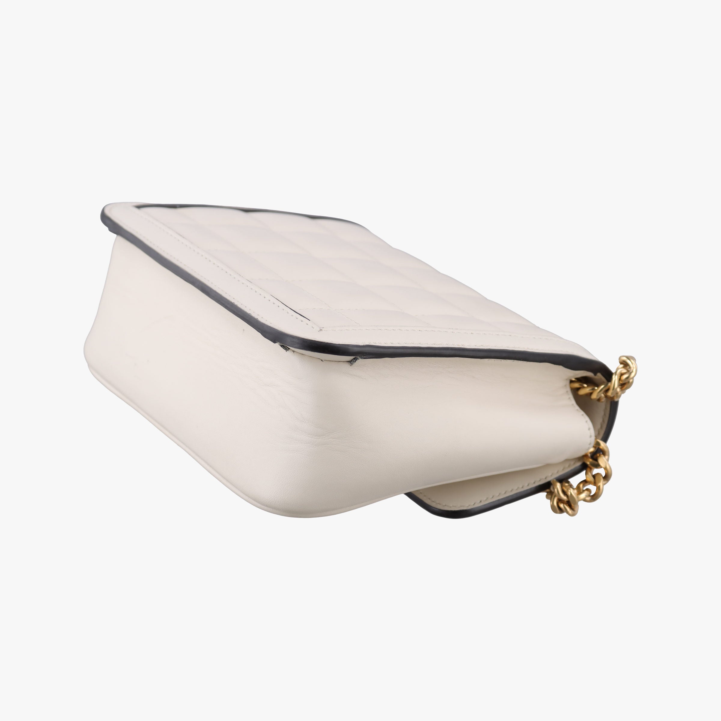 Pre-owned Gucci Mini Deco White Leather 741457 520981 shoulderbag | stylenewstar
