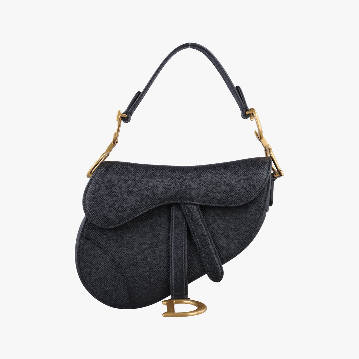 Vintage Christian Dior saddle Black leather  shoulderbag | stylenewstar