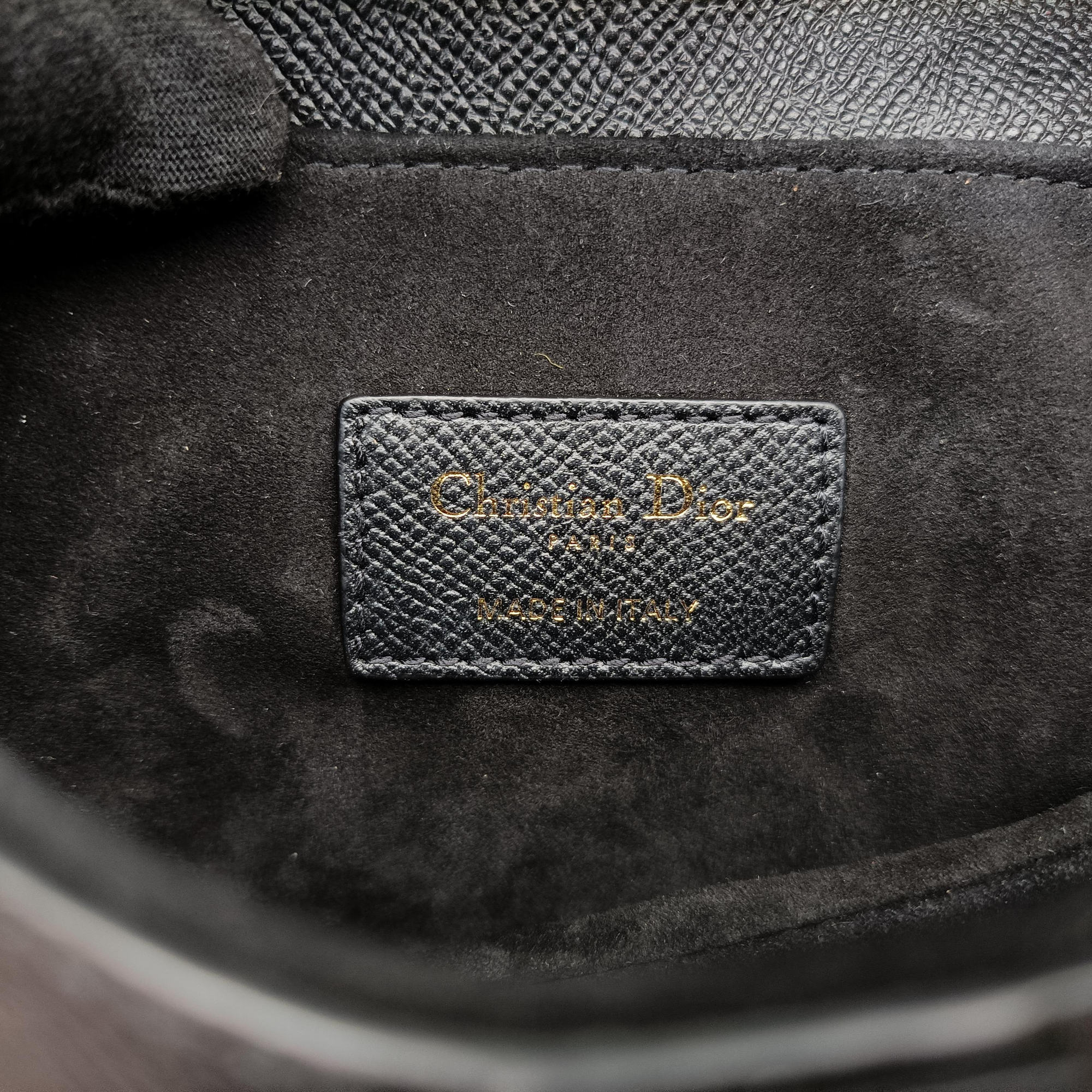 Vintage Christian Dior saddle Black leather  shoulderbag | stylenewstar
