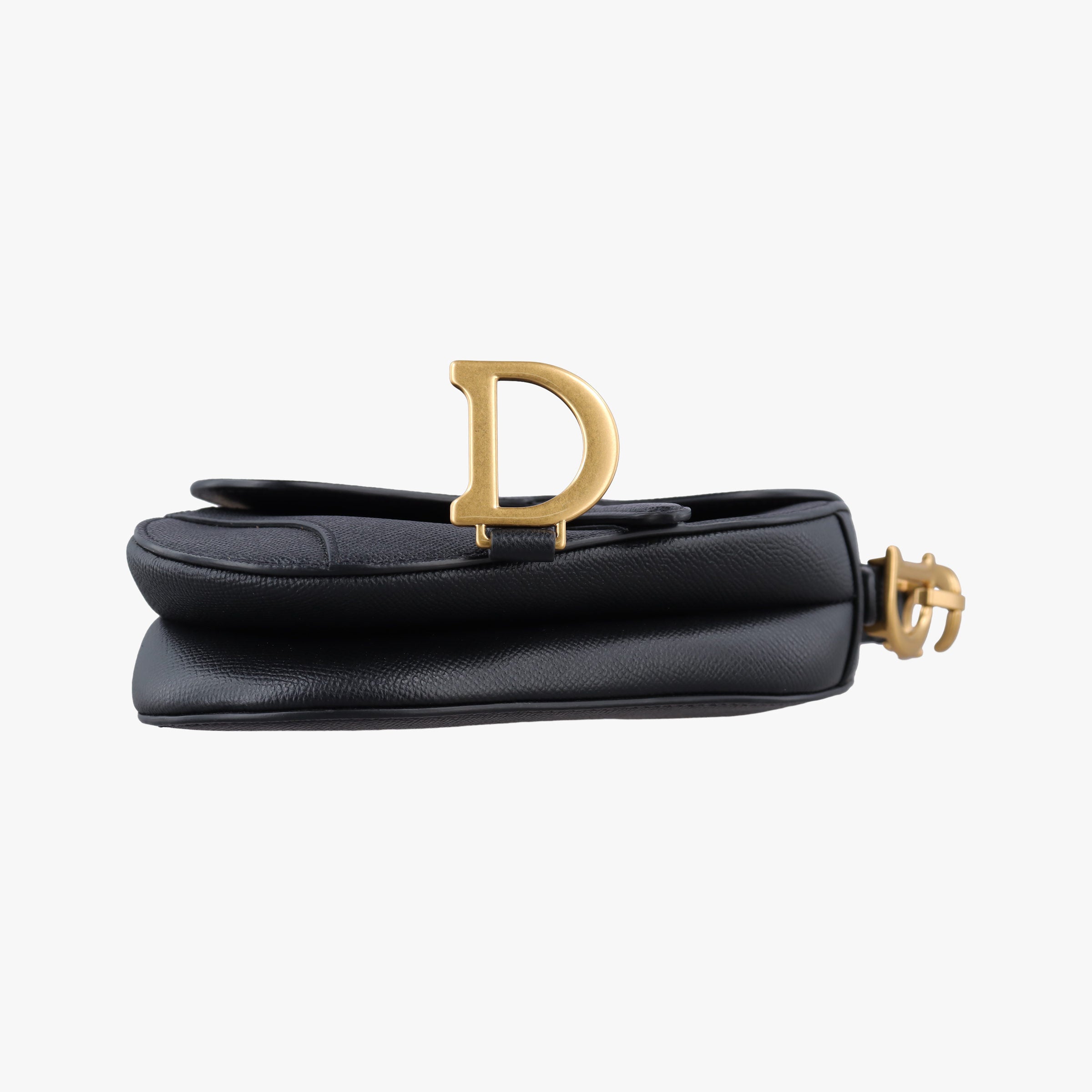 Vintage Christian Dior saddle Black leather  shoulderbag | stylenewstar