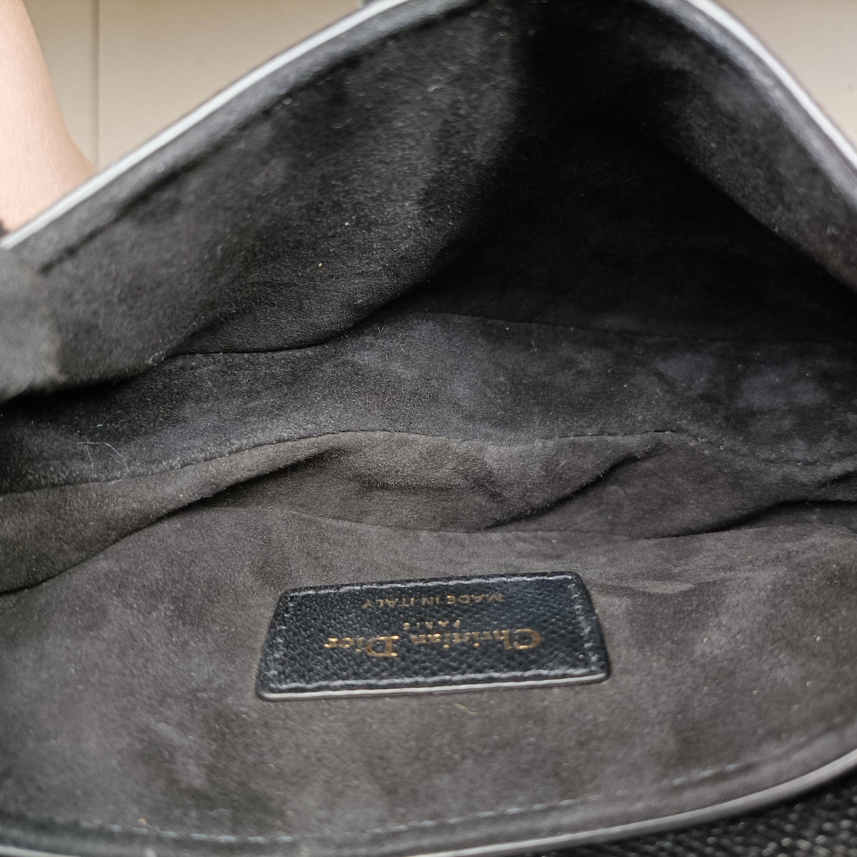 Vintage Christian Dior saddle Black leather  shoulderbag | stylenewstar