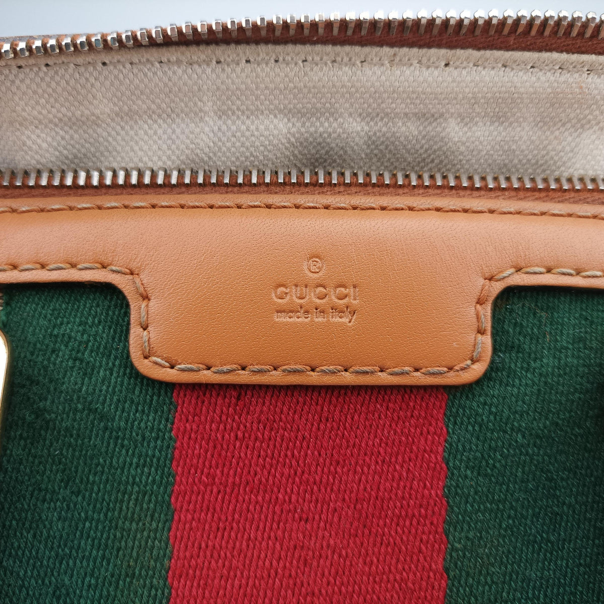 Pre-owned Gucci Sherry Line Multicolour canvas×leather 247205 handbag | stylenewstar