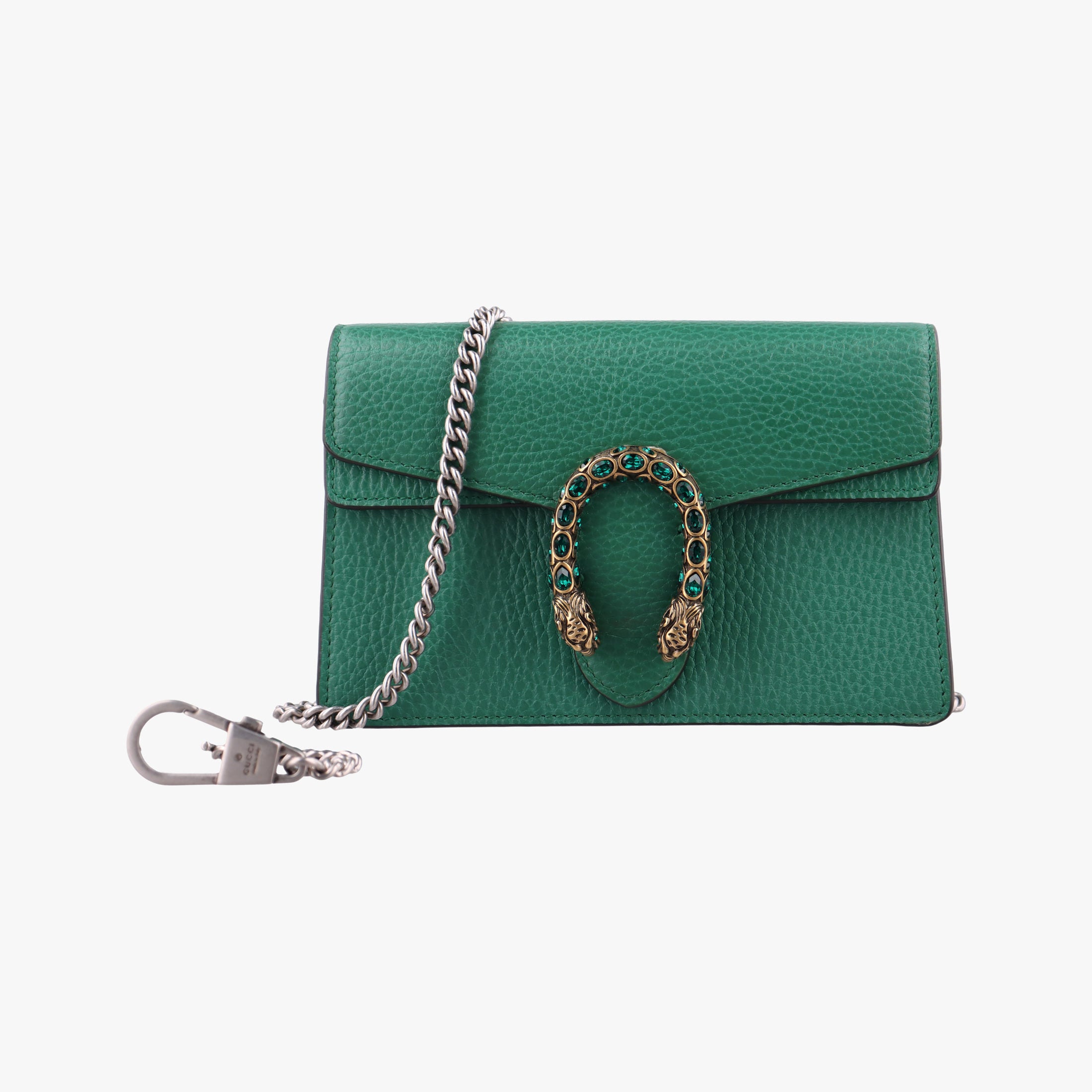 Pre-owned Gucci Dionysus Green Leather 476432 shoulderbag | stylenewstar