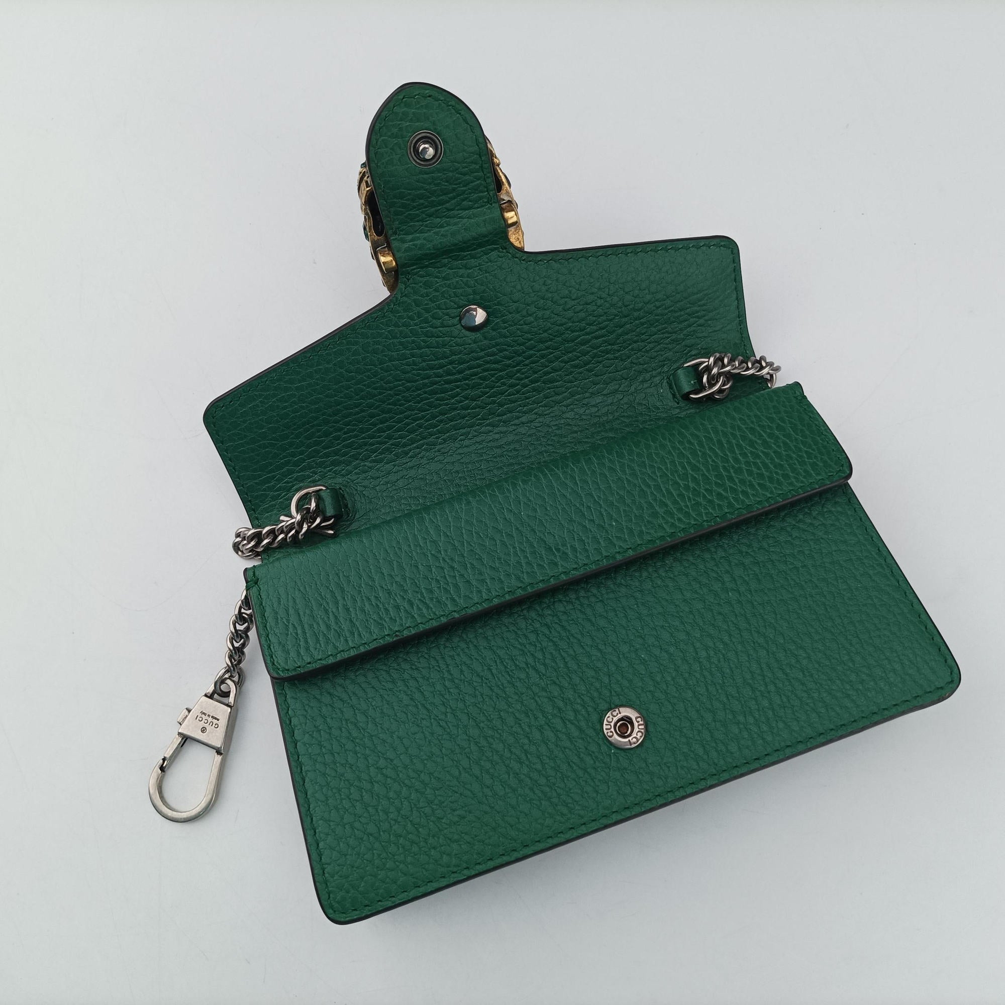 Pre-owned Gucci Dionysus Green Leather 476432 shoulderbag | stylenewstar