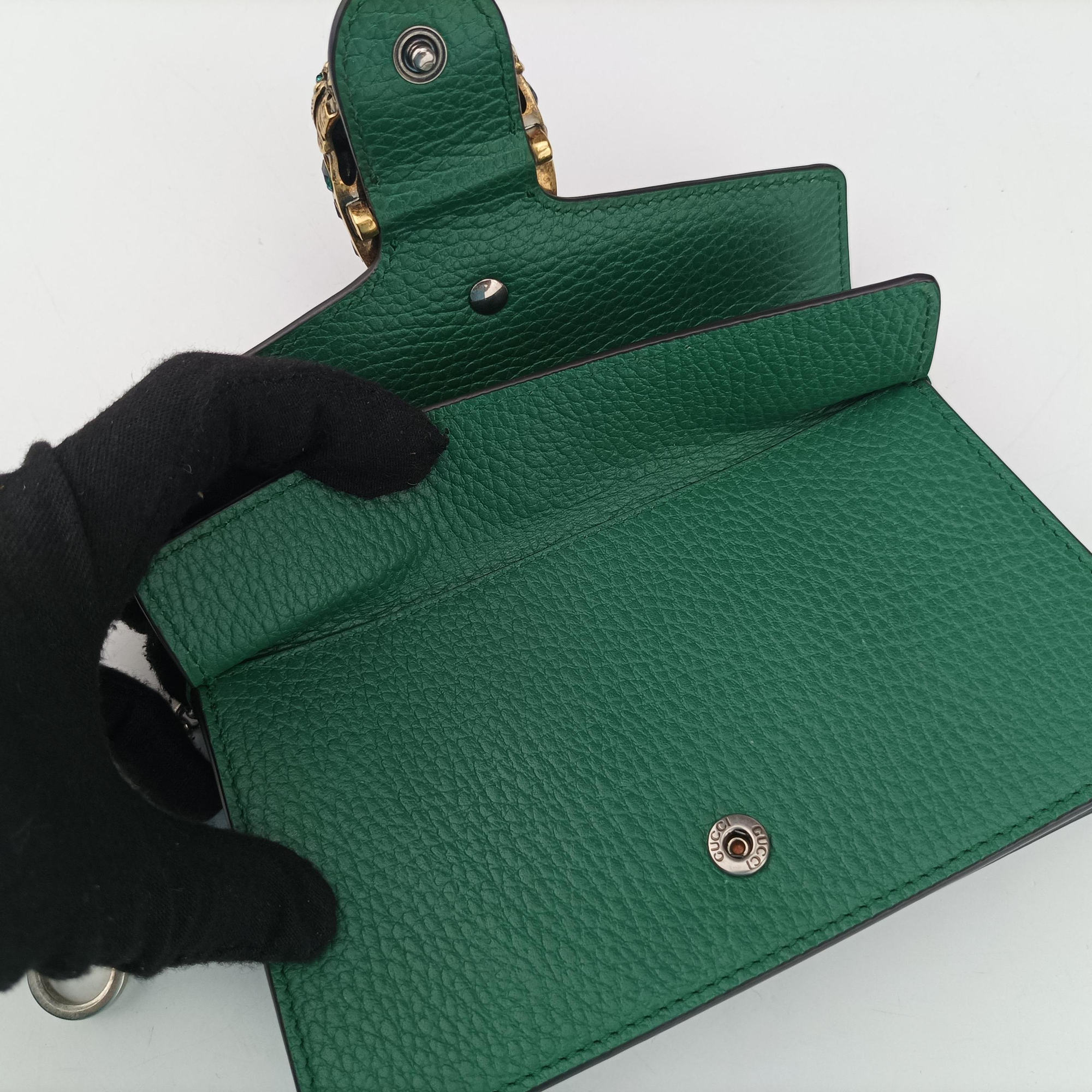 Pre-owned Gucci Dionysus Green Leather 476432 shoulderbag | stylenewstar