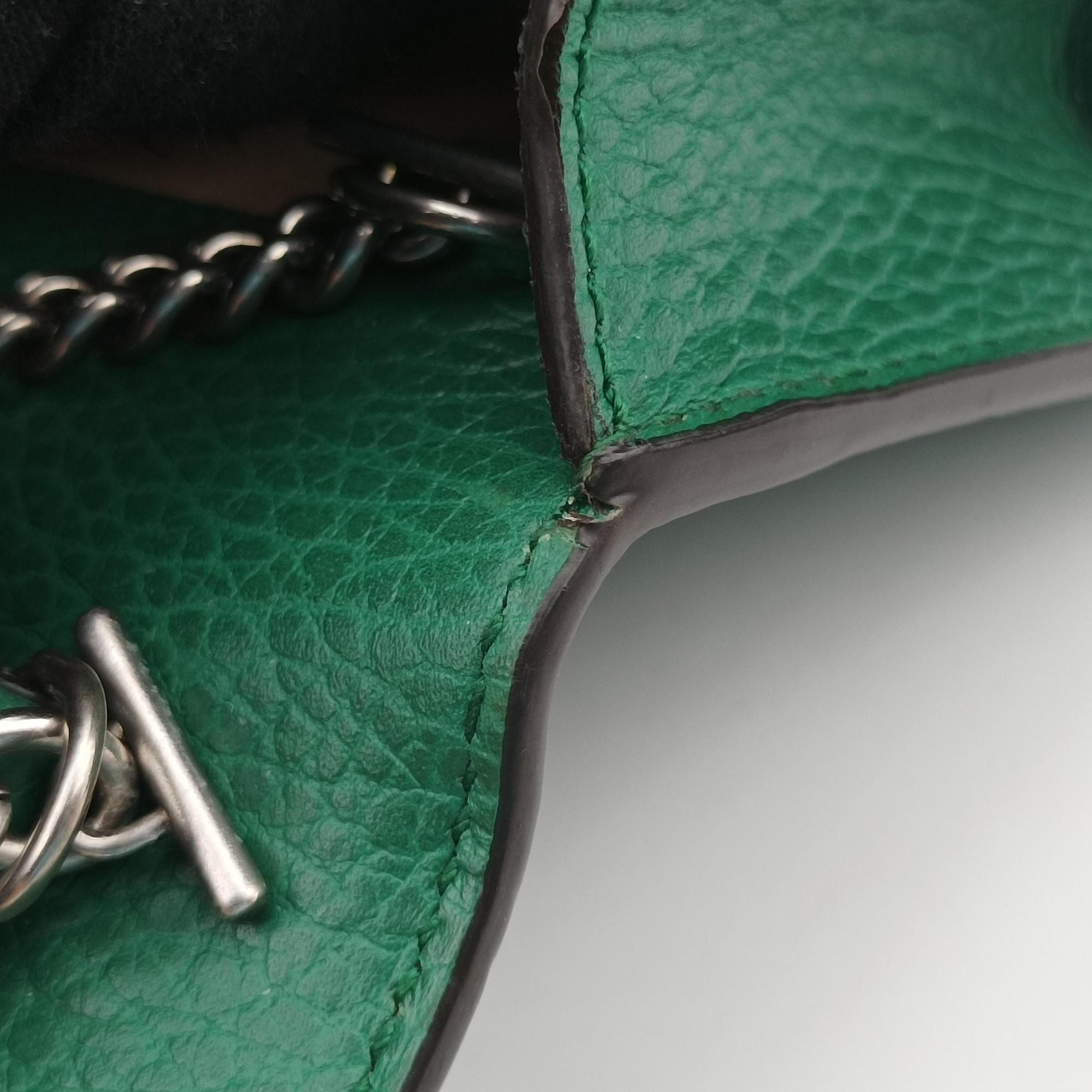 Pre-owned Gucci Dionysus Green Leather 476432 shoulderbag | stylenewstar