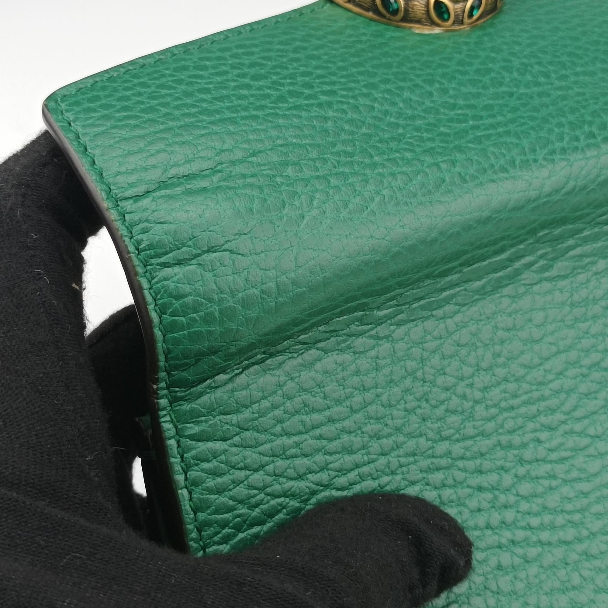 Pre-owned Gucci Dionysus Green Leather 476432 shoulderbag | stylenewstar
