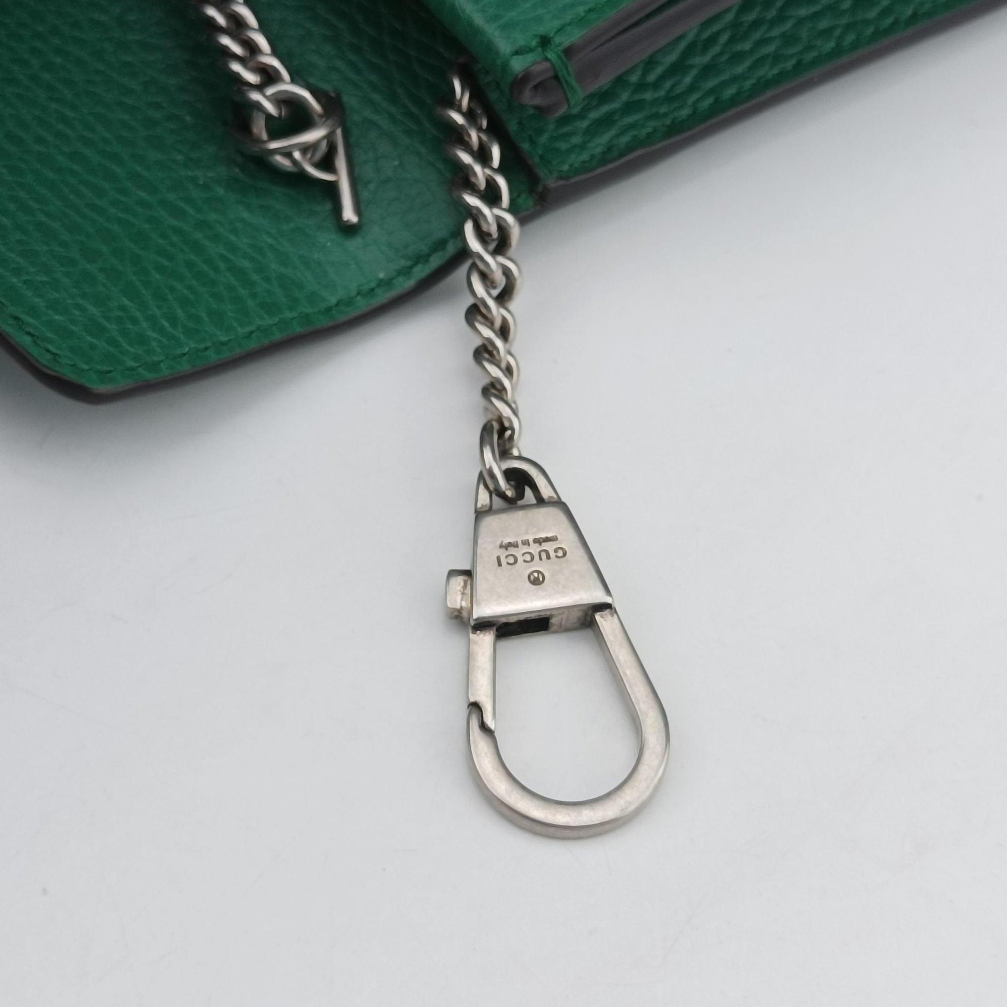 Pre-owned Gucci Dionysus Green Leather 476432 shoulderbag | stylenewstar