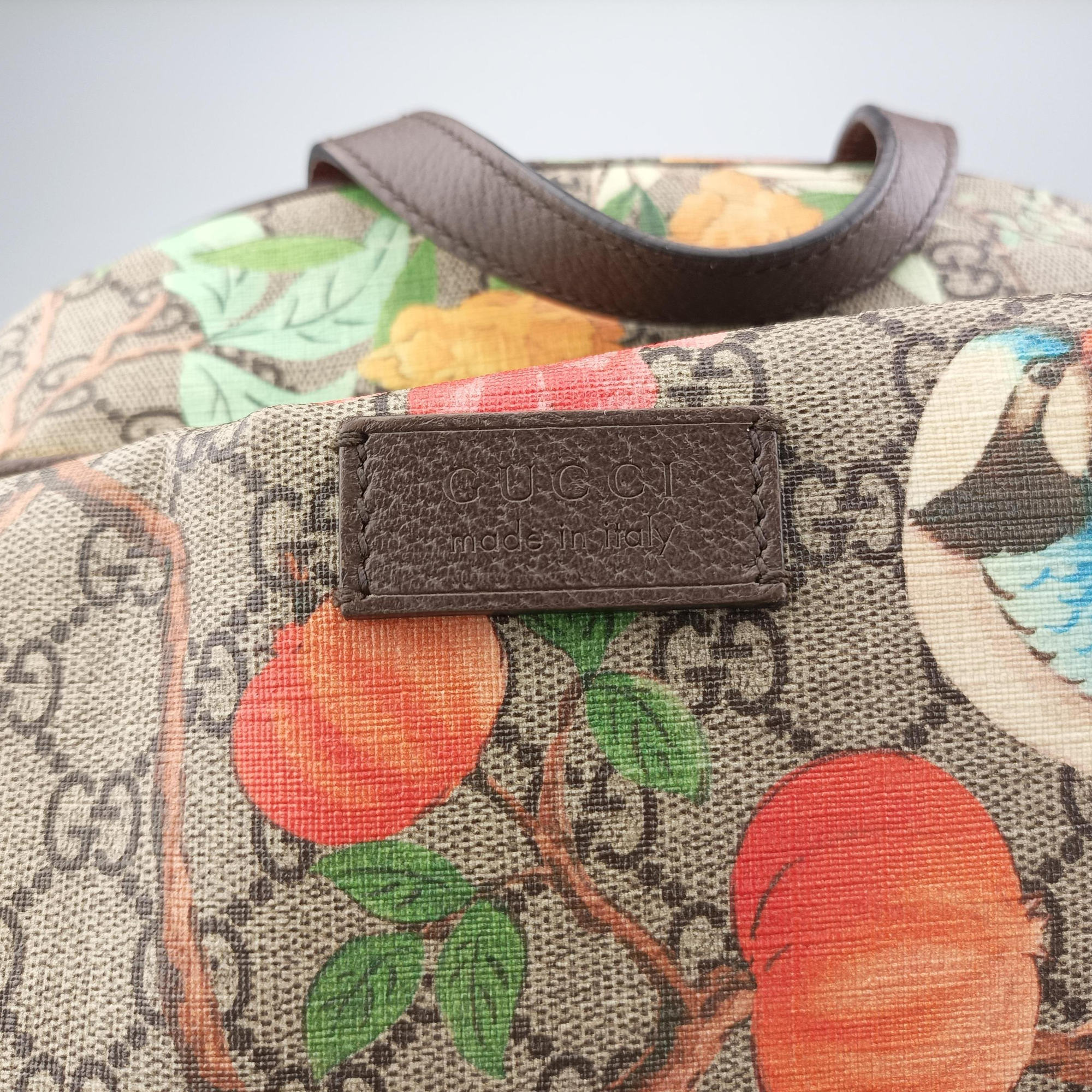 Pre-owned Gucci GG Supreme Bengal Brown×Multicolour PVC coated canvas×Leather 428027 backpack/rucksack | stylenewstar