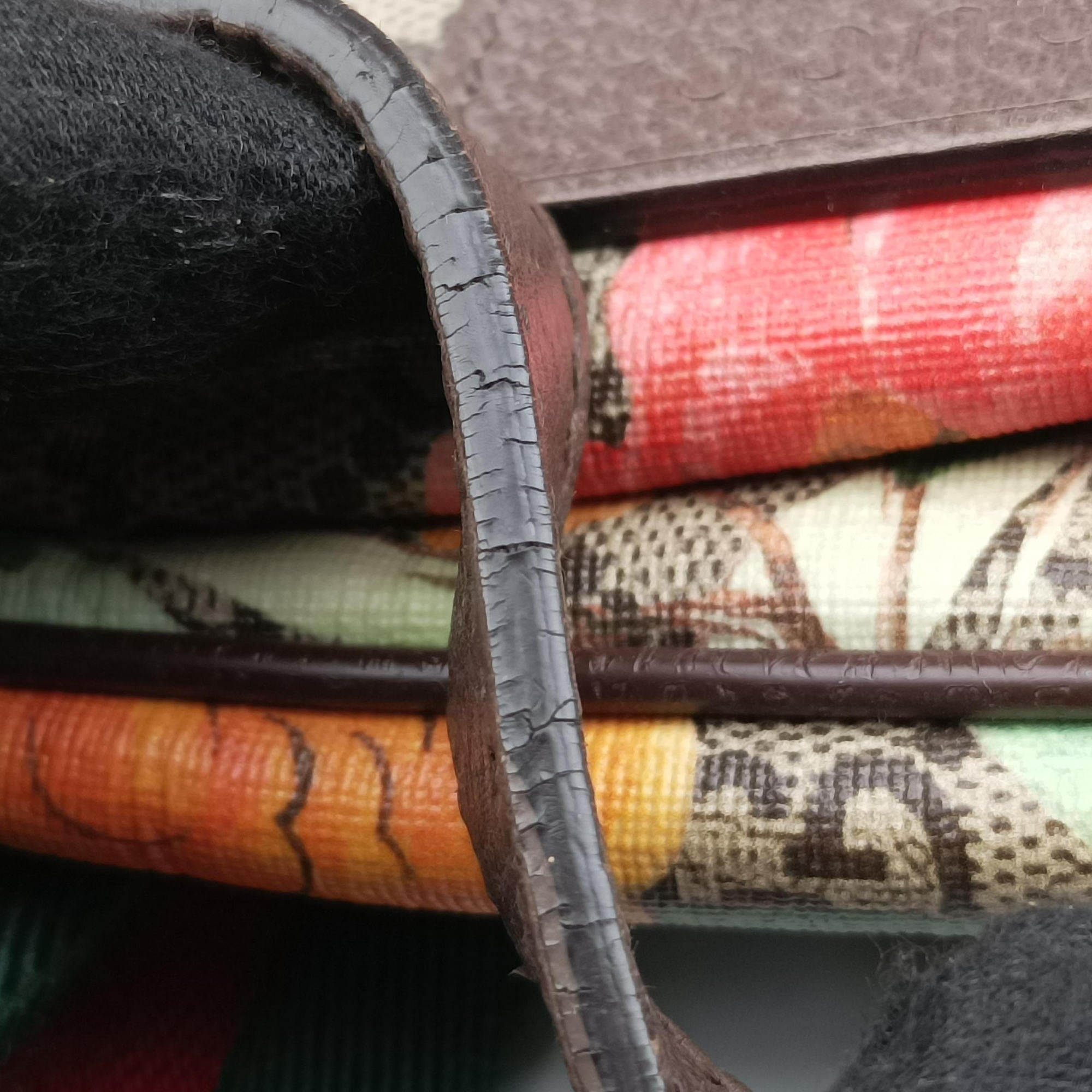 Pre-owned Gucci GG Supreme Bengal Brown×Multicolour PVC coated canvas×Leather 428027 backpack/rucksack | stylenewstar