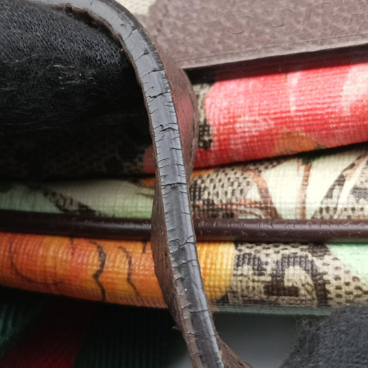 Pre-owned Gucci GG Supreme Bengal Brown×Multicolour PVC coated canvas×Leather 428027 backpack/rucksack | stylenewstar