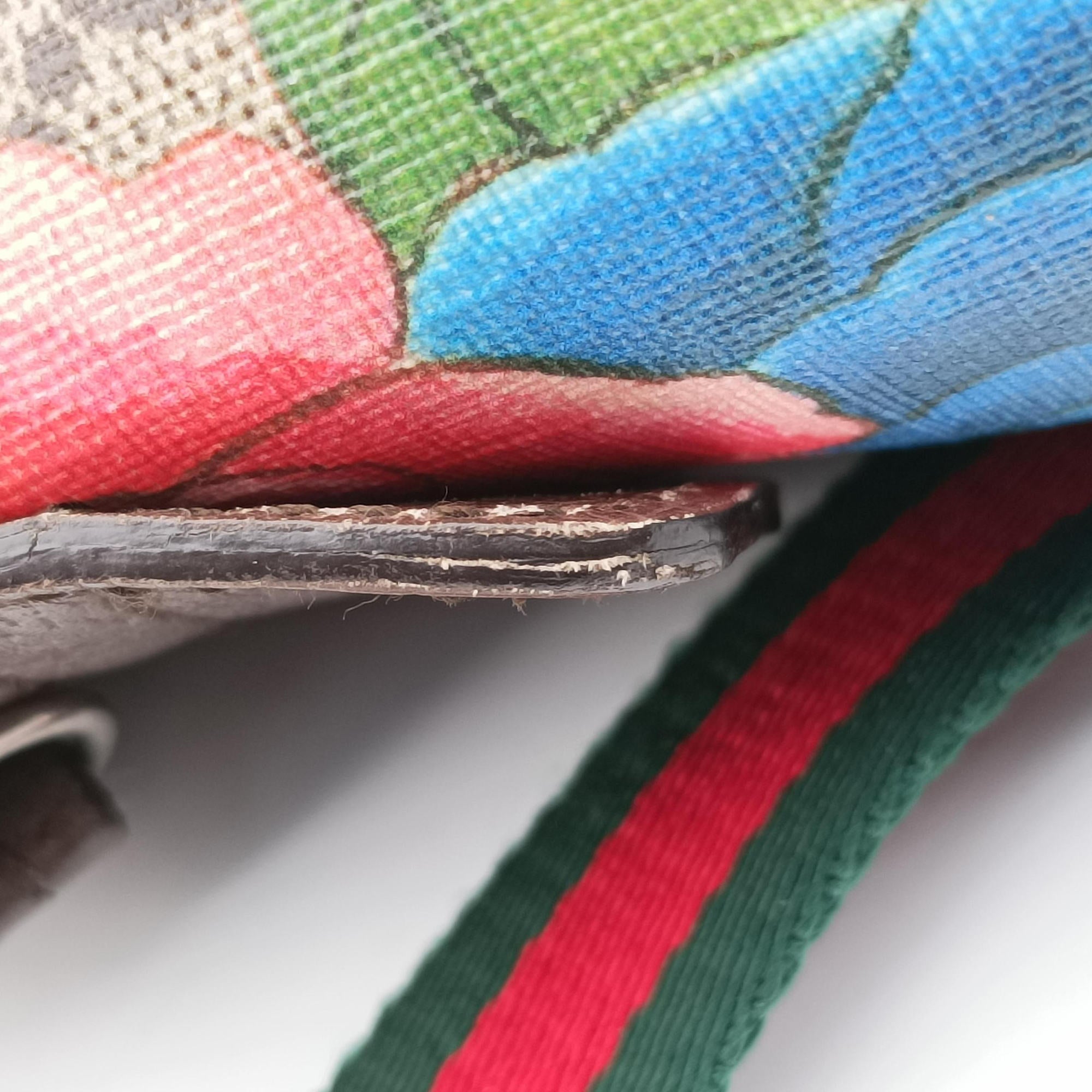 Pre-owned Gucci GG Supreme Bengal Brown×Multicolour PVC coated canvas×Leather 428027 backpack/rucksack | stylenewstar