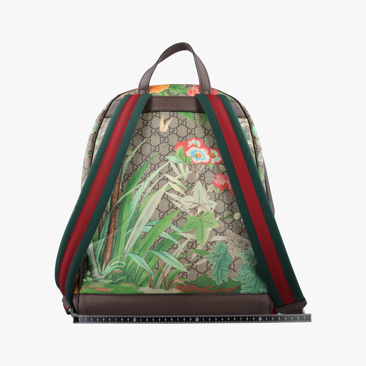Pre-owned Gucci GG Supreme Bengal Brown×Multicolour PVC coated canvas×Leather 428027 backpack/rucksack | stylenewstar