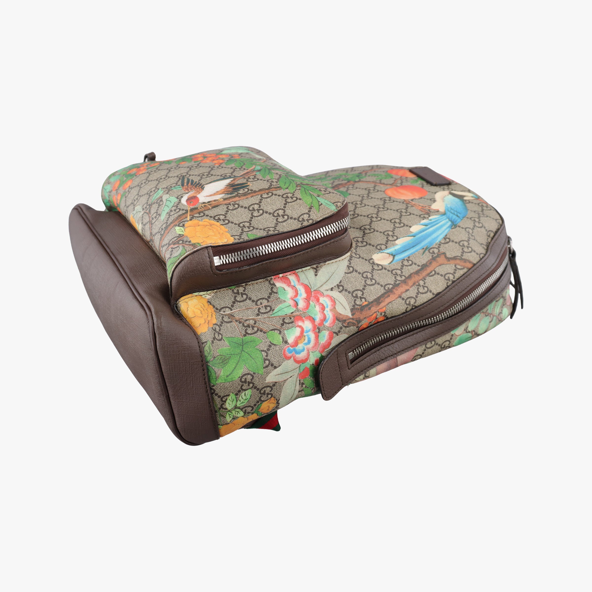 Pre-owned Gucci GG Supreme Bengal Brown×Multicolour PVC coated canvas×Leather 428027 backpack/rucksack | stylenewstar