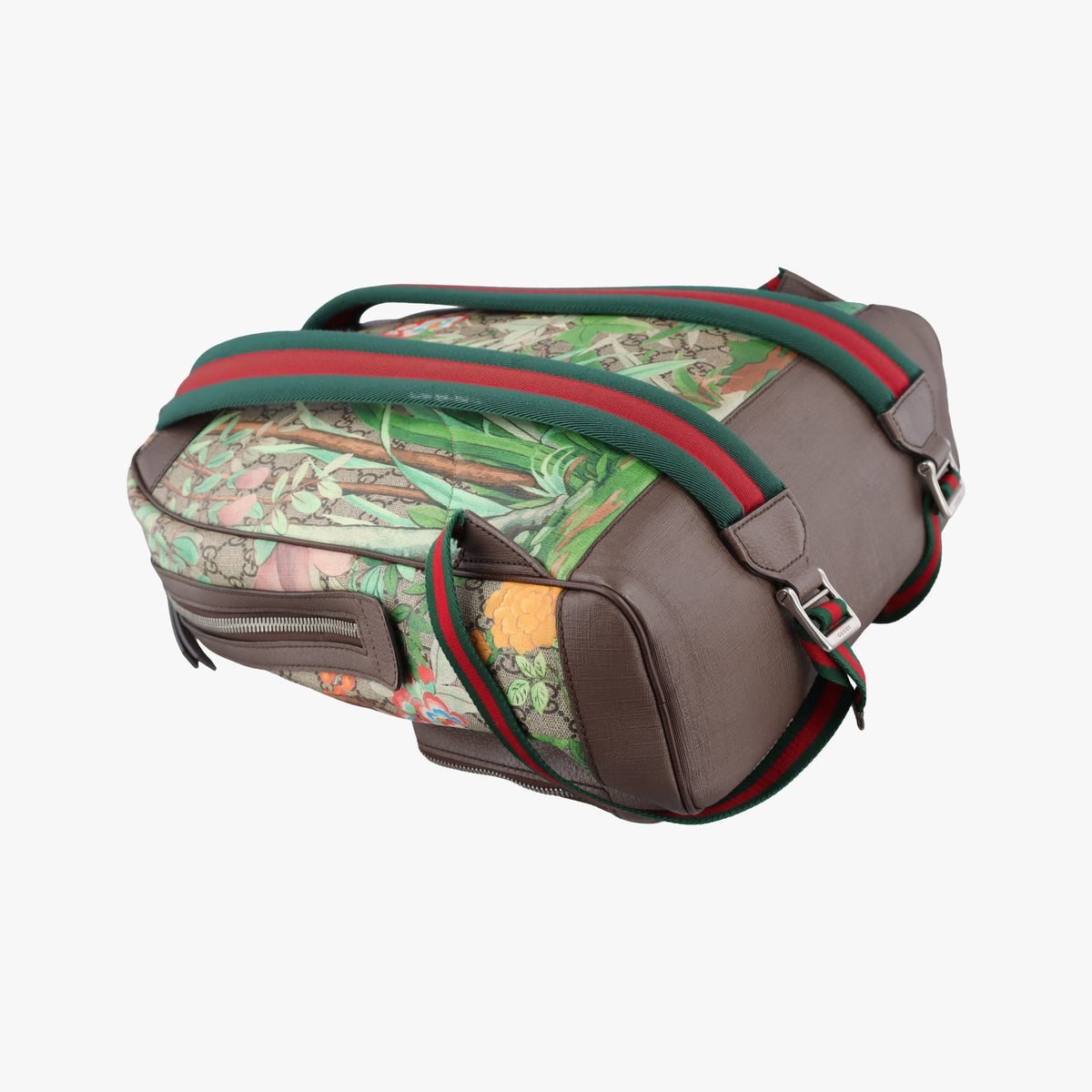 Pre-owned Gucci GG Supreme Bengal Brown×Multicolour PVC coated canvas×Leather 428027 backpack/rucksack | stylenewstar