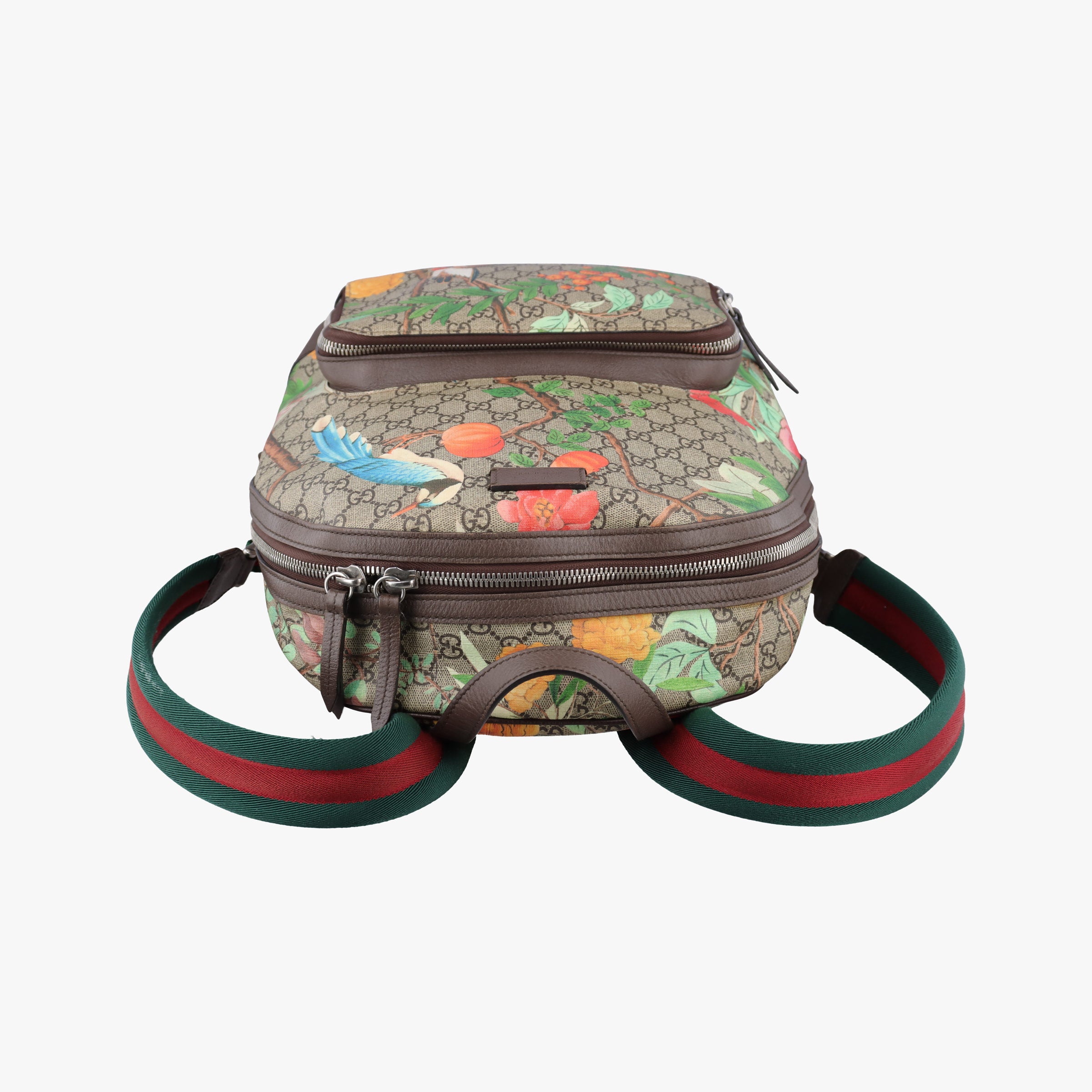 Pre-owned Gucci GG Supreme Bengal Brown×Multicolour PVC coated canvas×Leather 428027 backpack/rucksack | stylenewstar