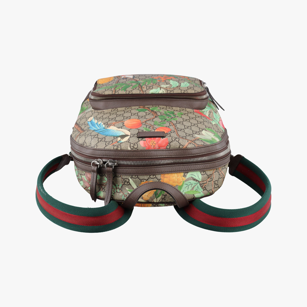 Pre-owned Gucci GG Supreme Bengal Brown×Multicolour PVC coated canvas×Leather 428027 backpack/rucksack | stylenewstar