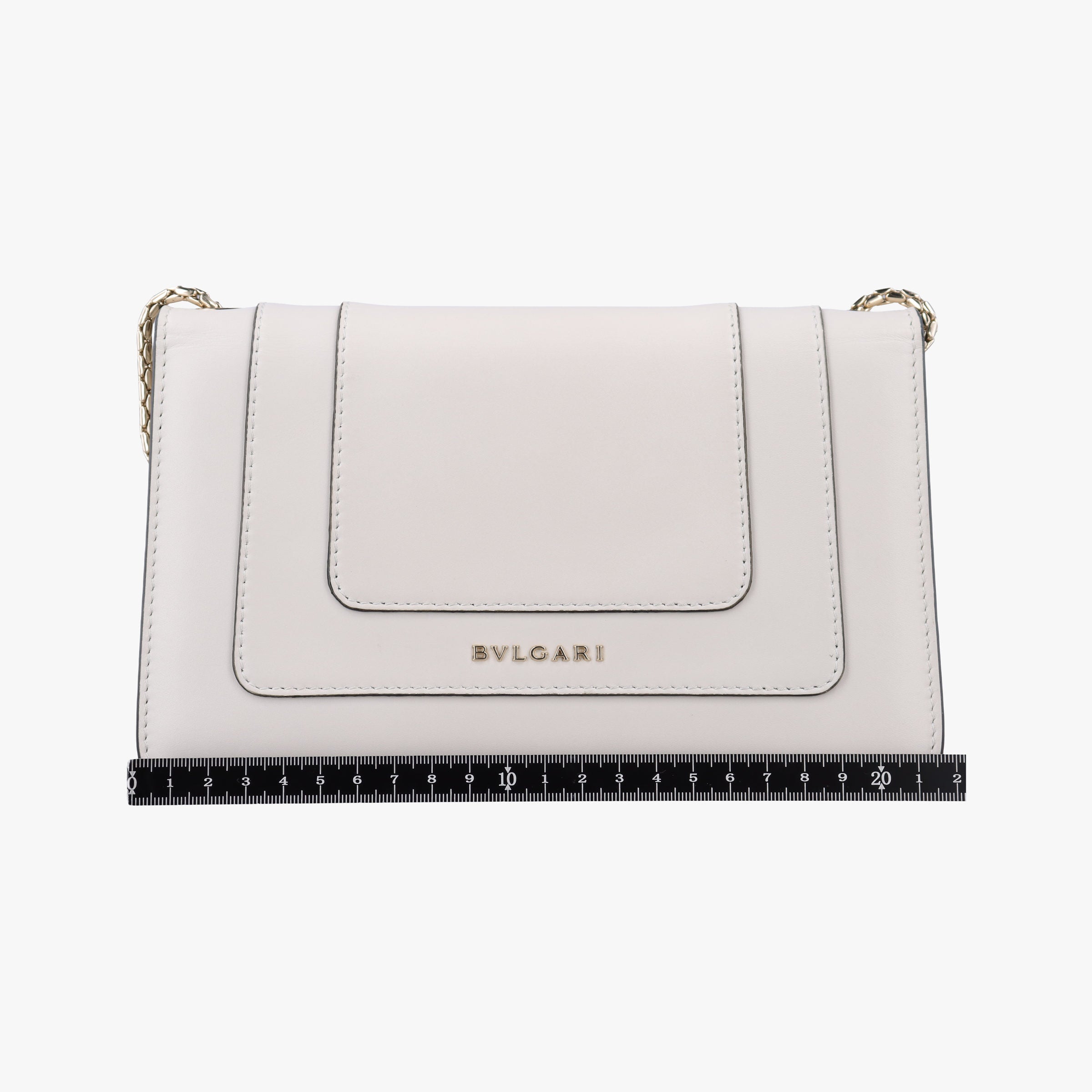Pre-owned Bvlgari SERPENTI FOREVER White Leather  shoulderbag | stylenewstar