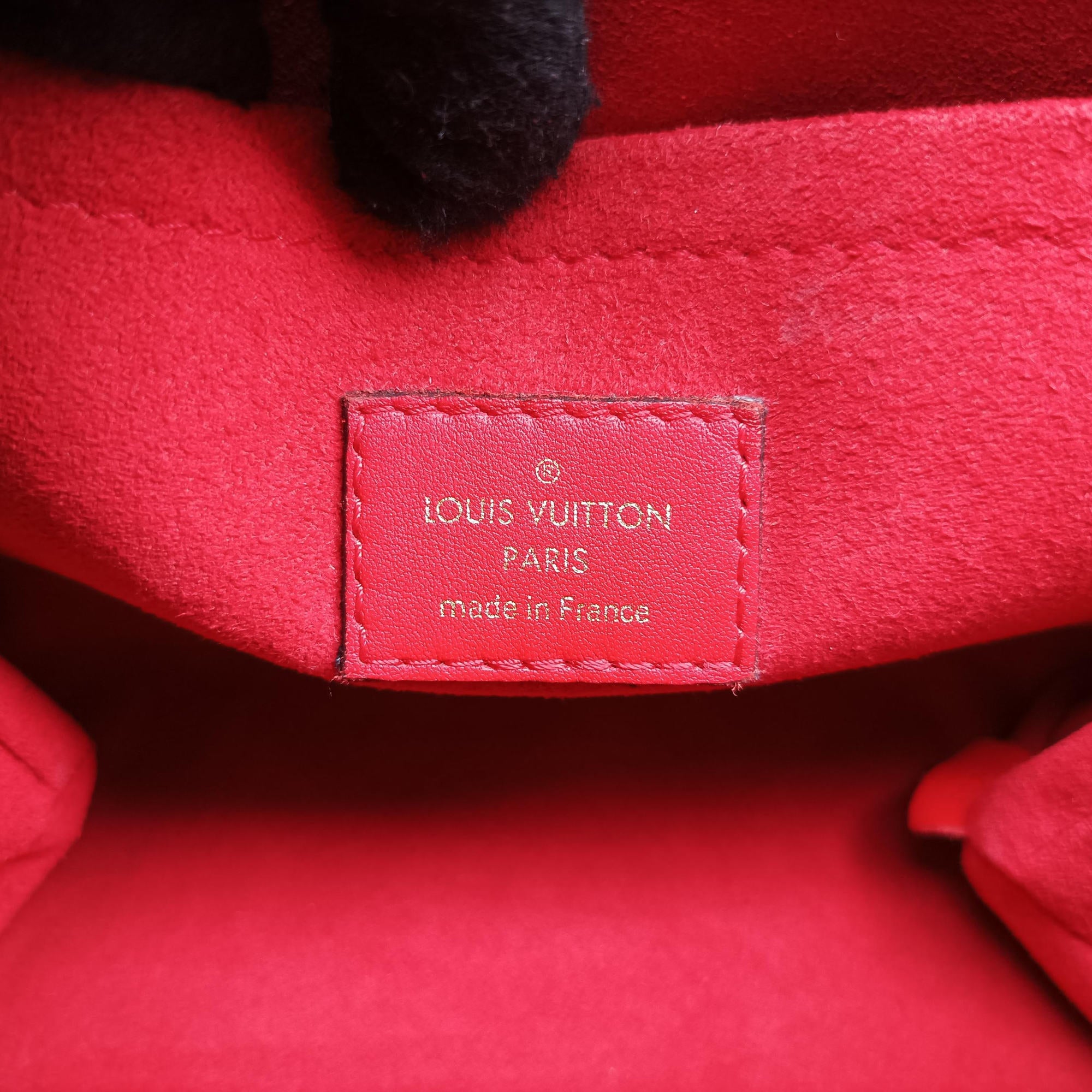Pre-owned Louis Vuitton Locky BB Monogram/Brown×Coqulicot Monogram canvas×calf leather M44322 shoulderbag | stylenewstar