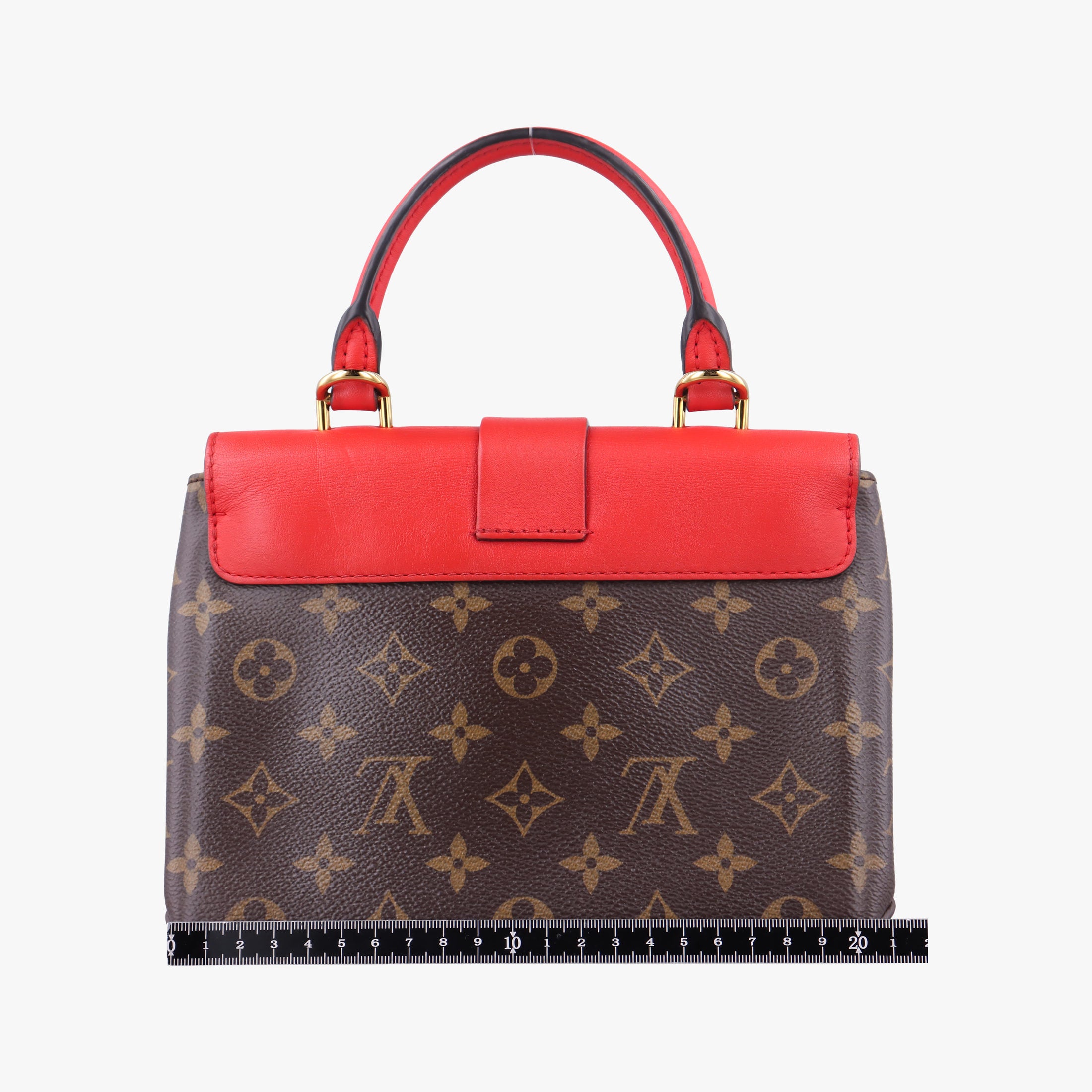 Pre-owned Louis Vuitton Locky BB Monogram/Brown×Coqulicot Monogram canvas×calf leather M44322 shoulderbag | stylenewstar