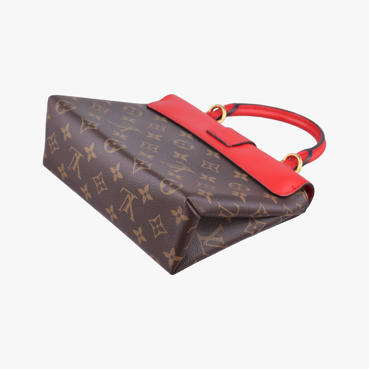 Pre-owned Louis Vuitton Locky BB Monogram/Brown×Coqulicot Monogram canvas×calf leather M44322 shoulderbag | stylenewstar