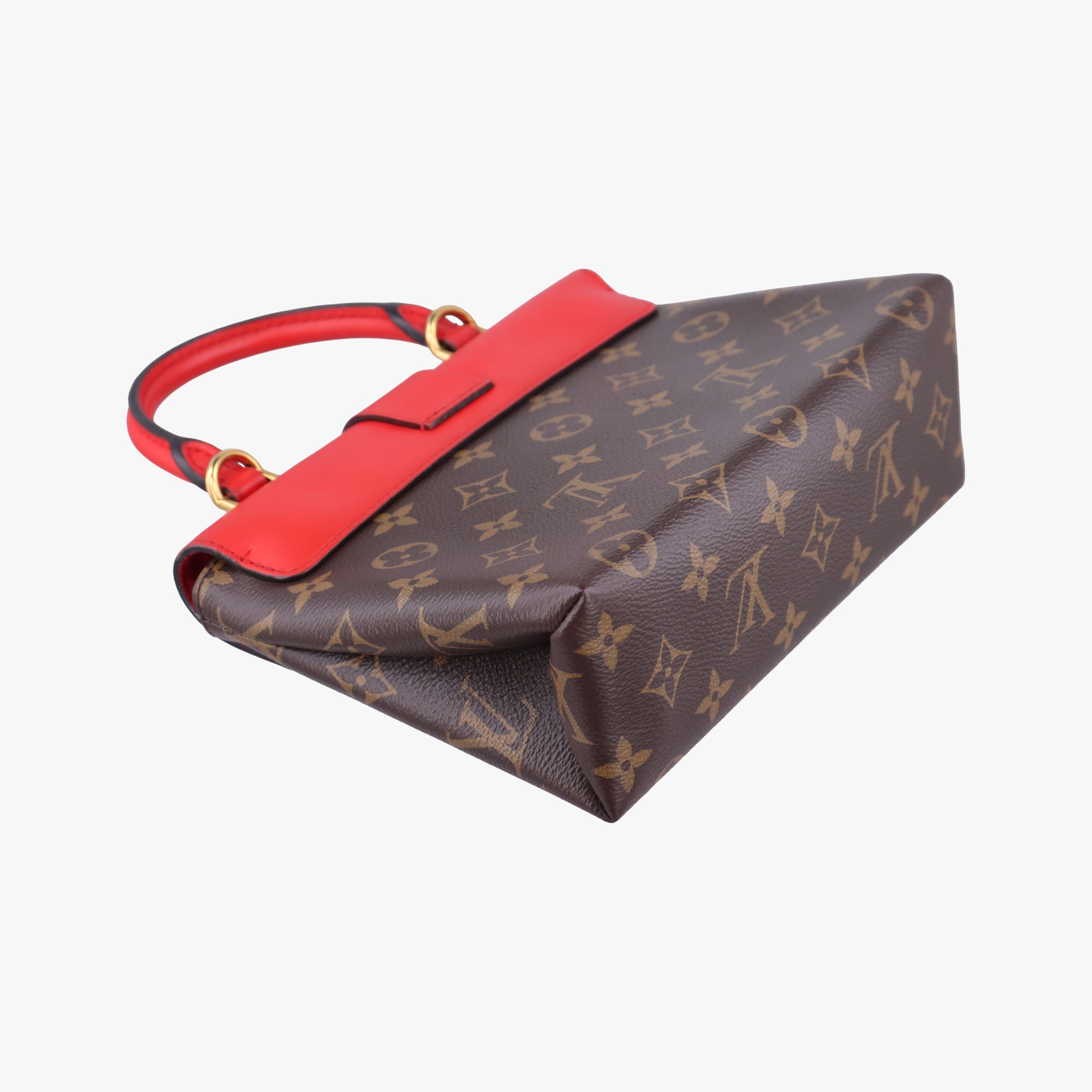 Pre-owned Louis Vuitton Locky BB Monogram/Brown×Coqulicot Monogram canvas×calf leather M44322 shoulderbag | stylenewstar