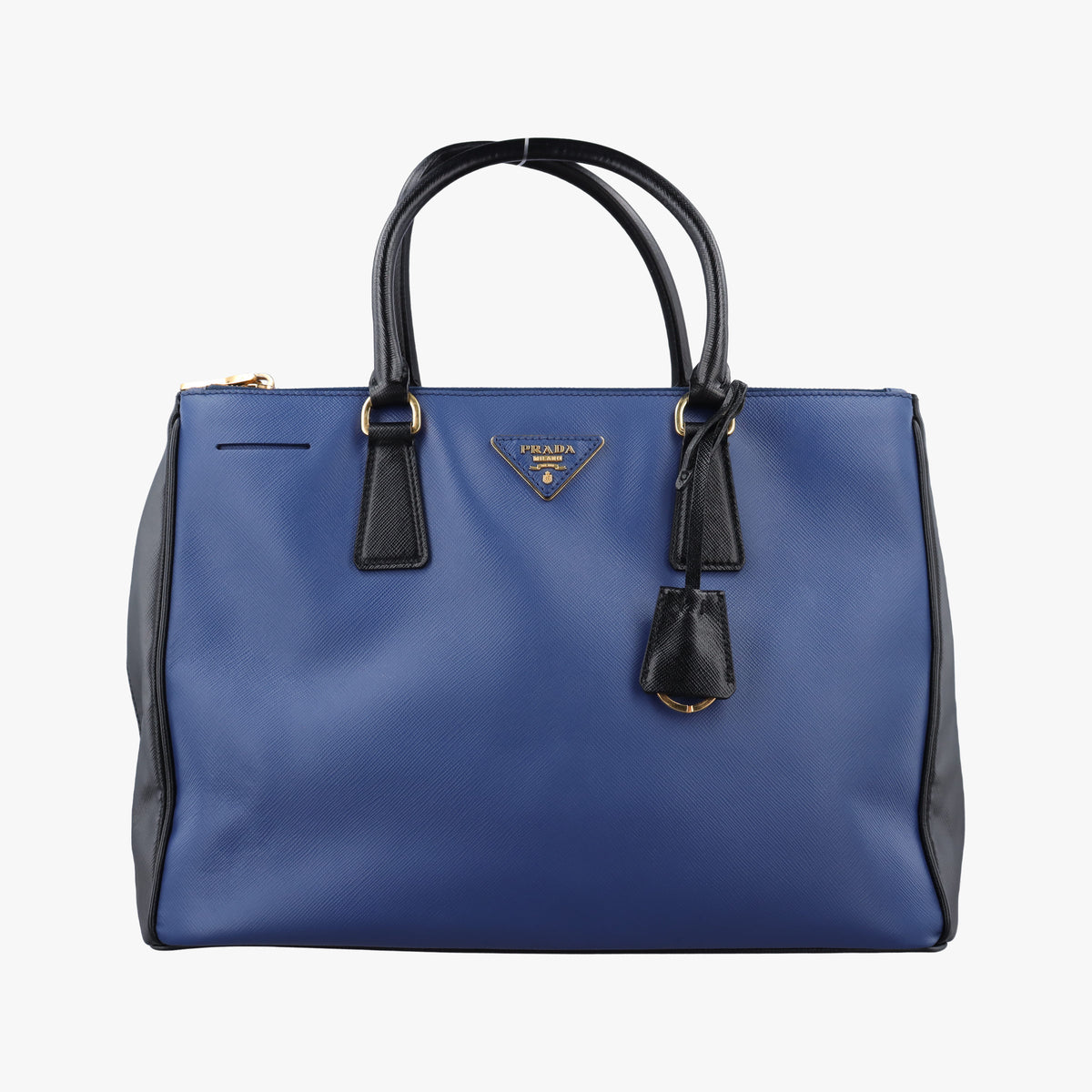 Pre-owned Prada Galleria Blue×black SAFFIANO Leather B1874A handbag | stylenewstar