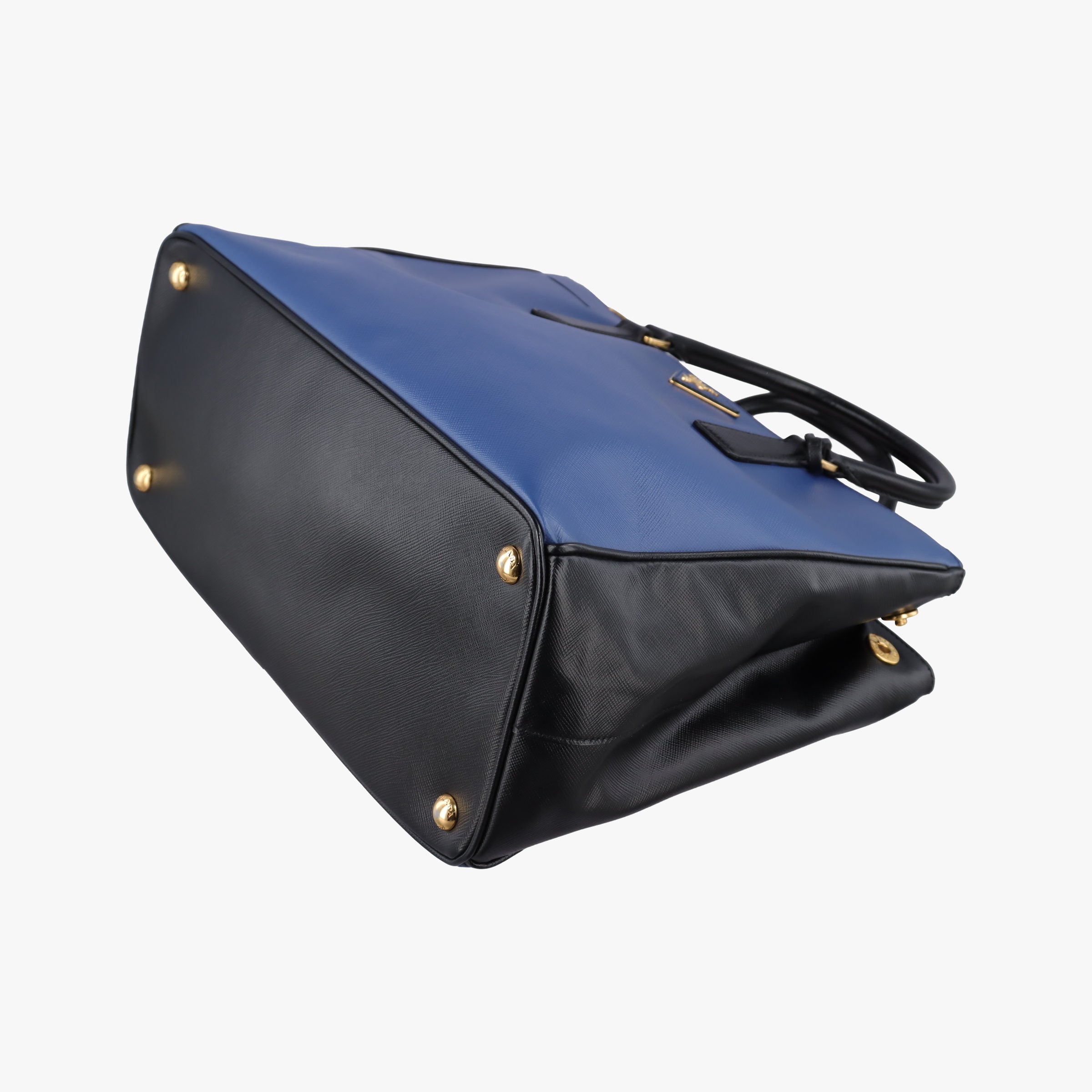 Pre-owned Prada Galleria Blue×black SAFFIANO Leather B1874A handbag | stylenewstar