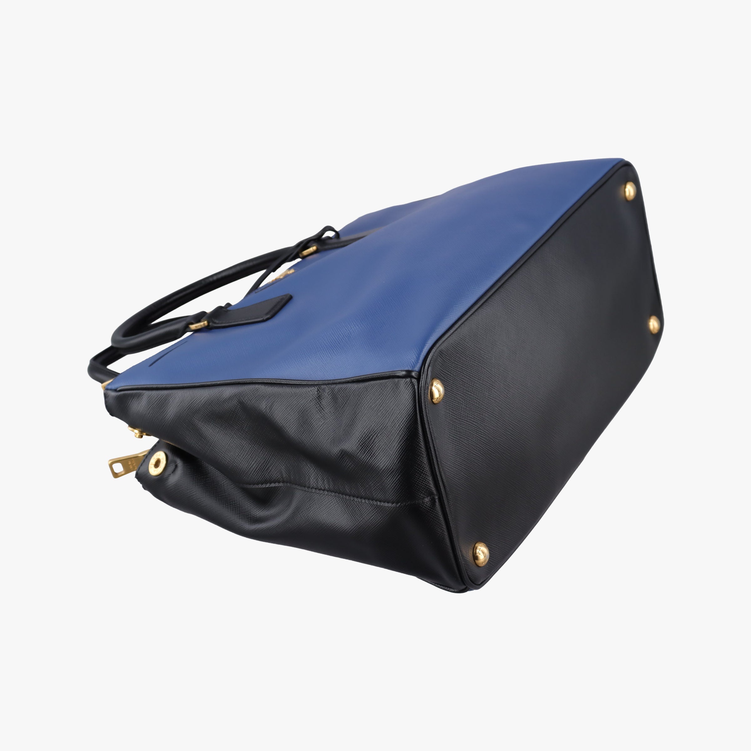 Pre-owned Prada Galleria Blue×black SAFFIANO Leather B1874A handbag | stylenewstar