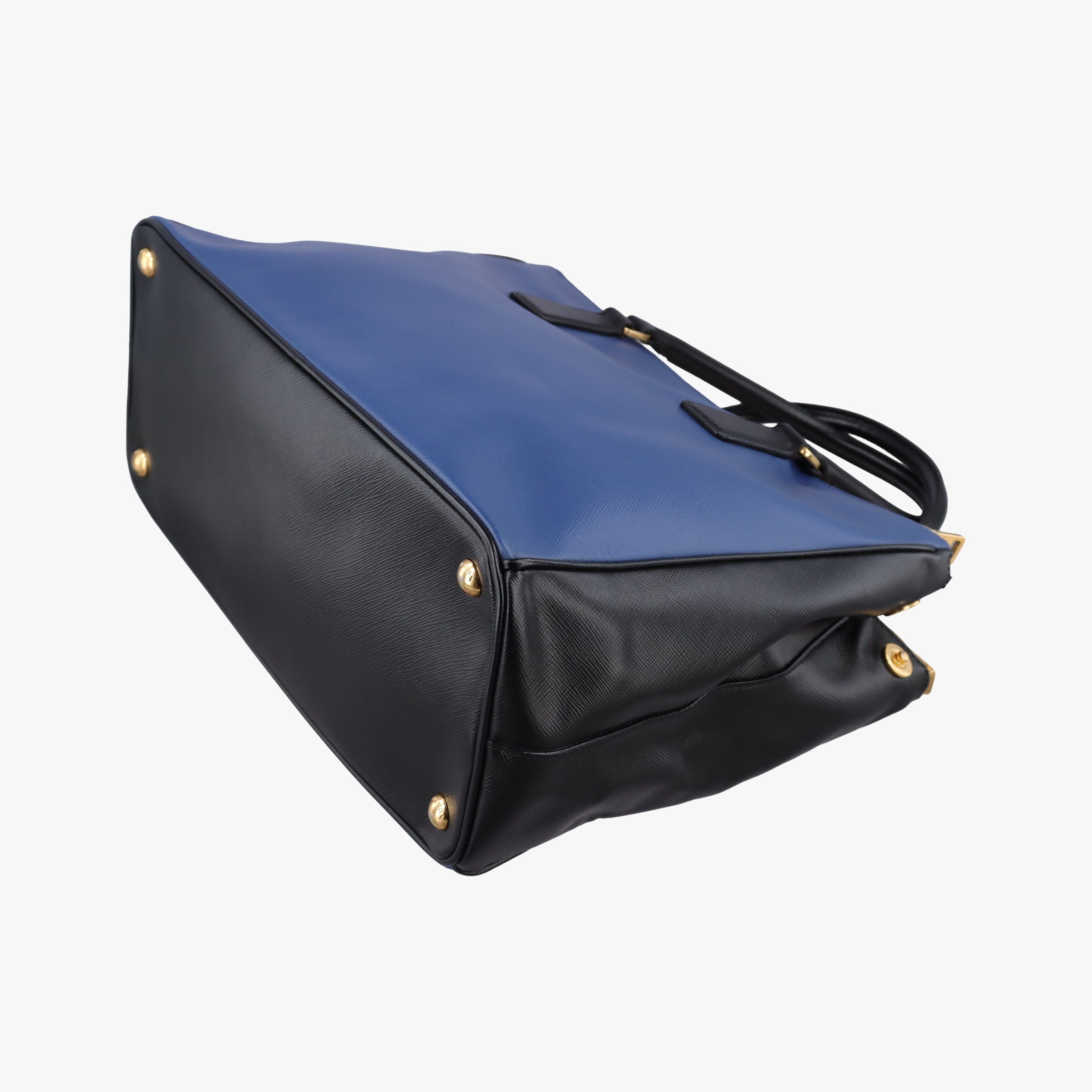 Pre-owned Prada Galleria Blue×black SAFFIANO Leather B1874A handbag | stylenewstar