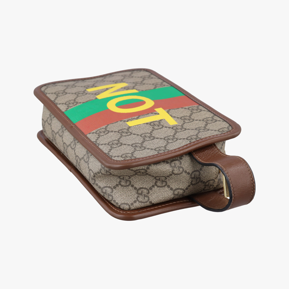 Pre-owned Gucci Fake/Not GG Supreme Brown PVC coated canvas 636243 clutchbag | stylenewstar