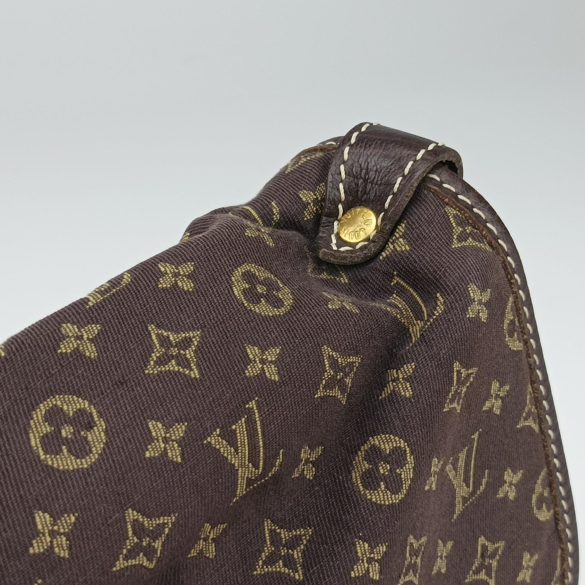 Pre-owned Louis Vuitton Monogram Mini Lin Saumur 30 Ebene Cotton × Linen × Leather M95227 shoulderbag | stylenewstar