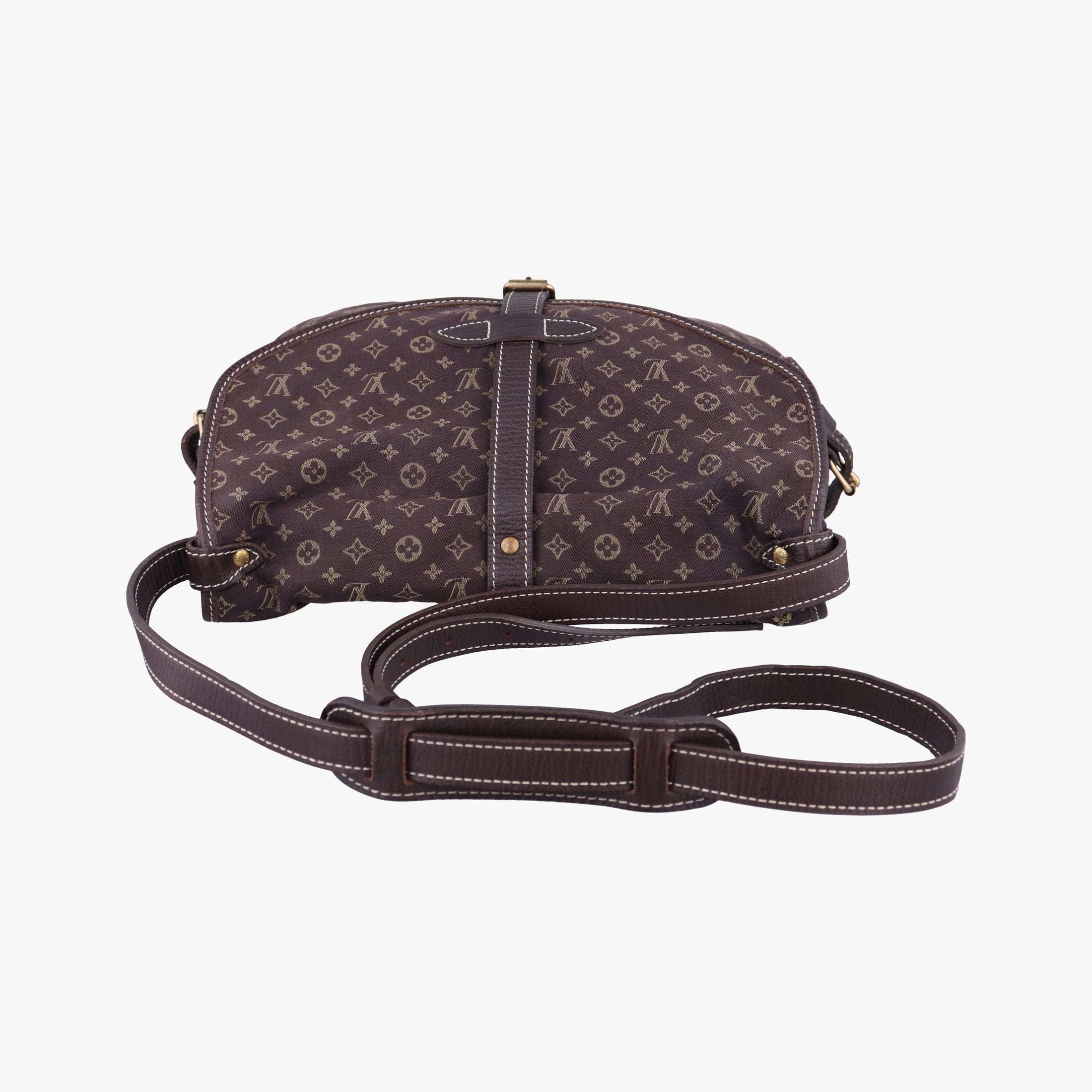 Pre-owned Louis Vuitton Monogram Mini Lin Saumur 30 Ebene Cotton × Linen × Leather M95227 shoulderbag | stylenewstar