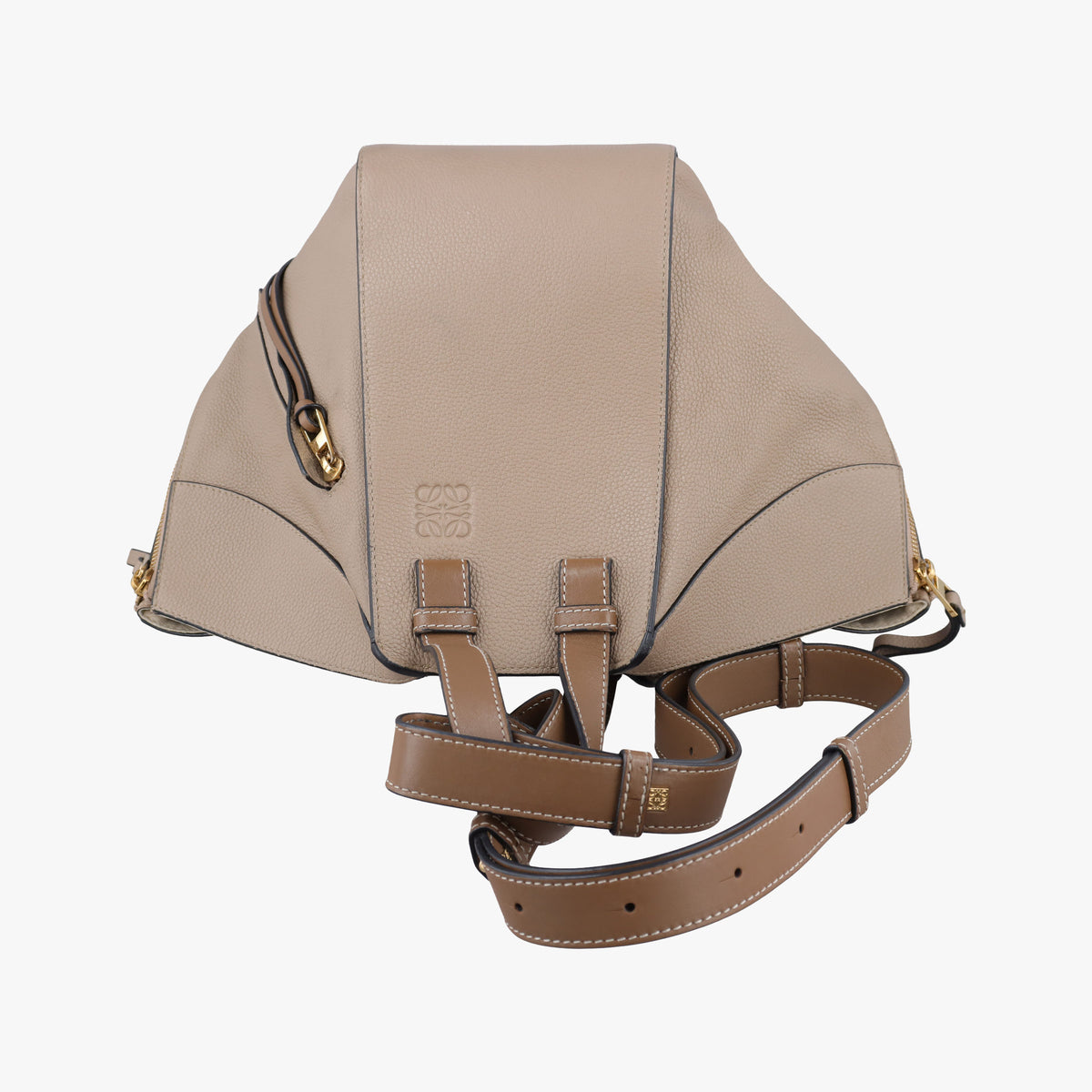 Pre-owned Loewe Hammock Camel Leather  shoulderbag | stylenewstar