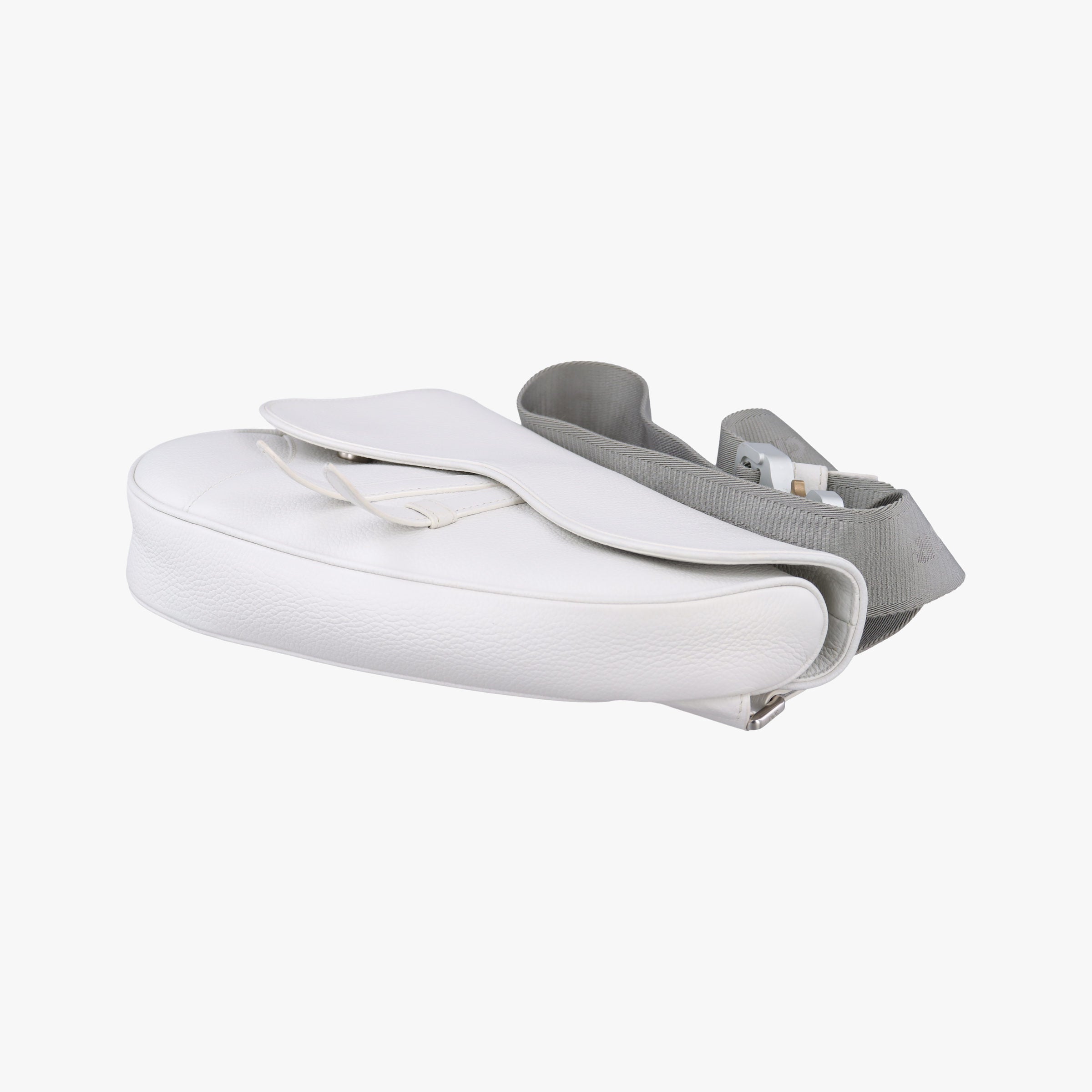 Pre-owned Christian Dior Saddle White leather  shoulderbag | stylenewstar