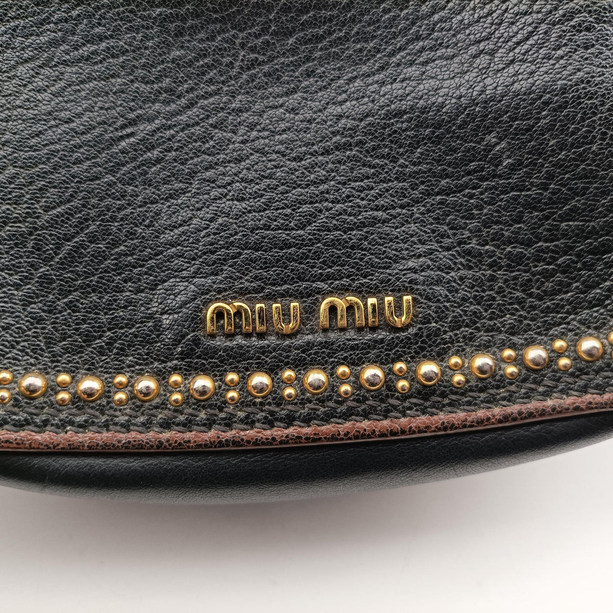 Pre-owned Miu Miu Miu Lady Black Leather  shoulderbag | stylenewstar