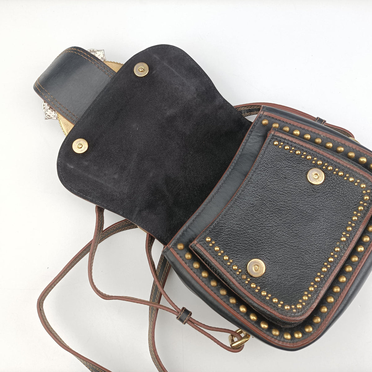 Pre-owned Miu Miu Miu Lady Black Leather  shoulderbag | stylenewstar